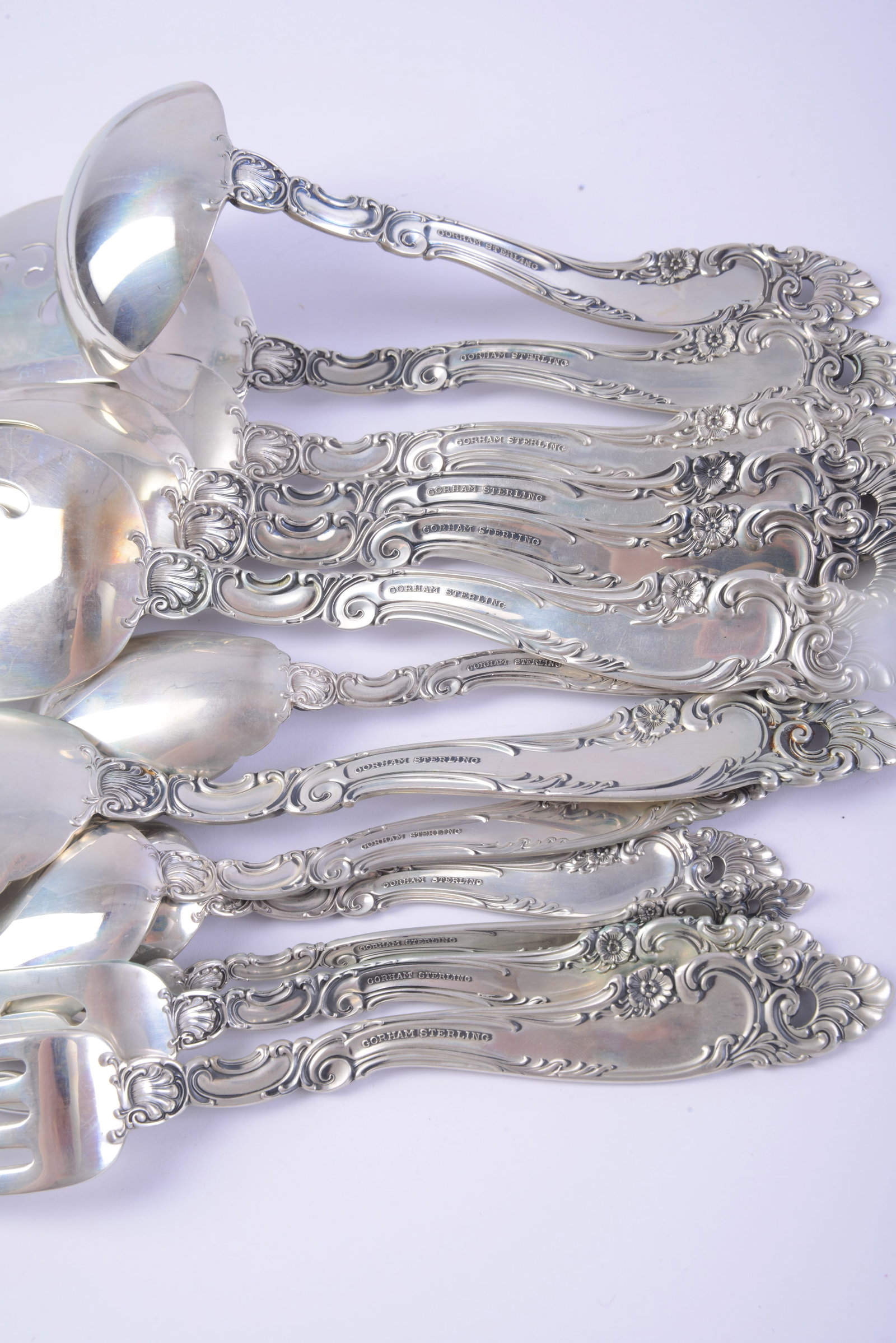 Gorham Sterling Flatware Service. - 7