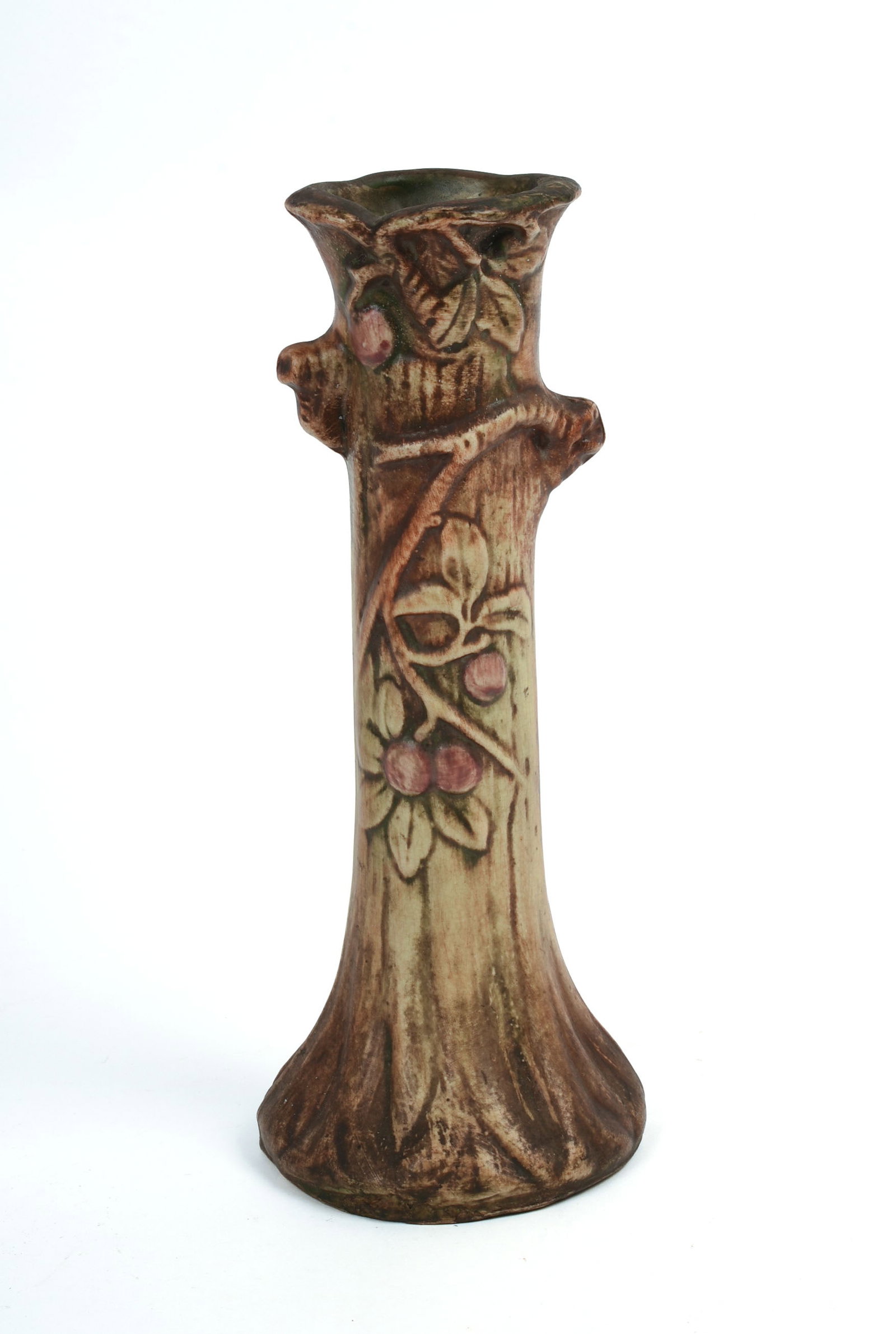 Weller Art Pottery Tree Form Vase: Height 9.25 inches, good condition.
