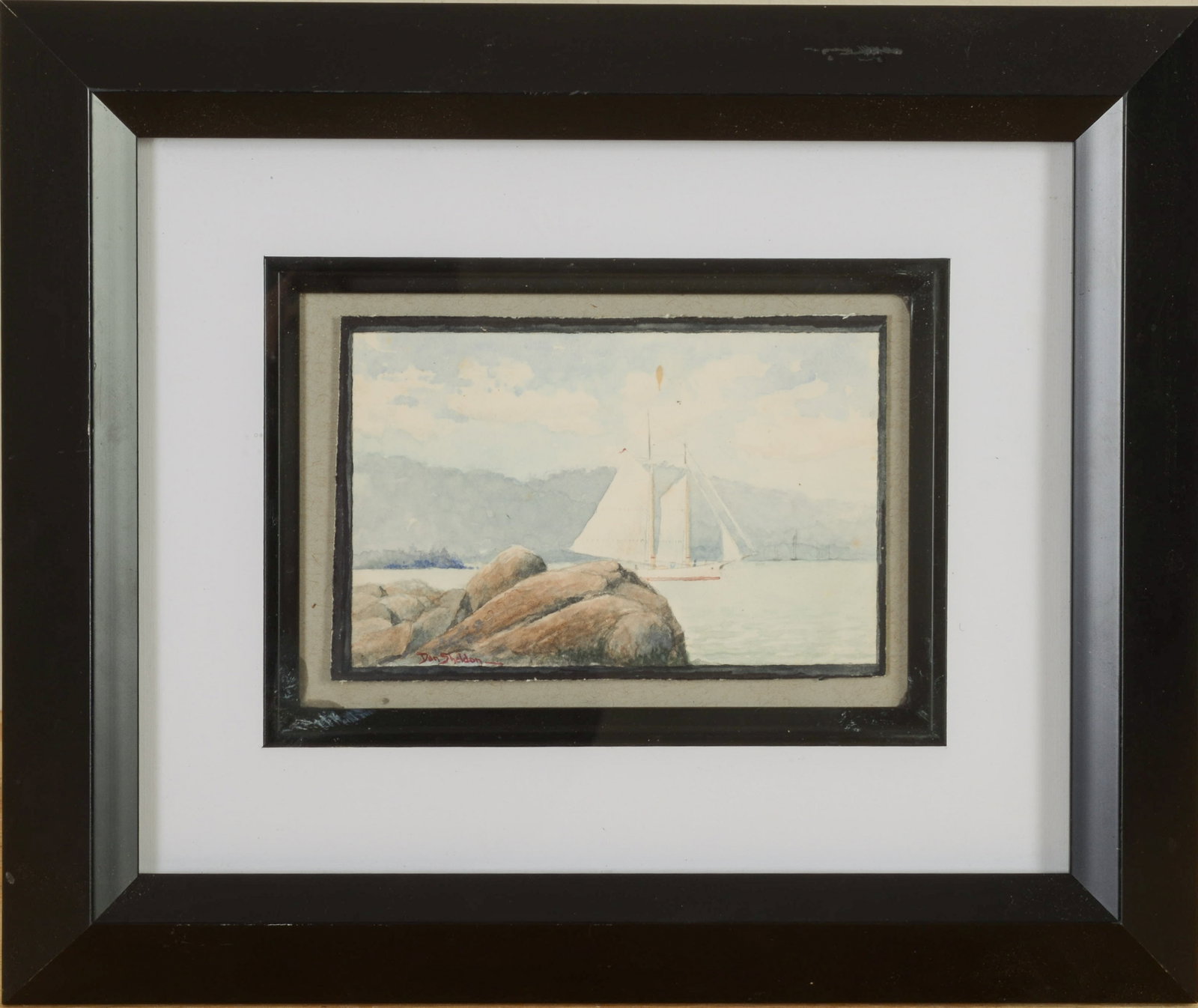 Daniel Sheldon (20th/21st C MA) Maine Sailboat. (1 of 3)