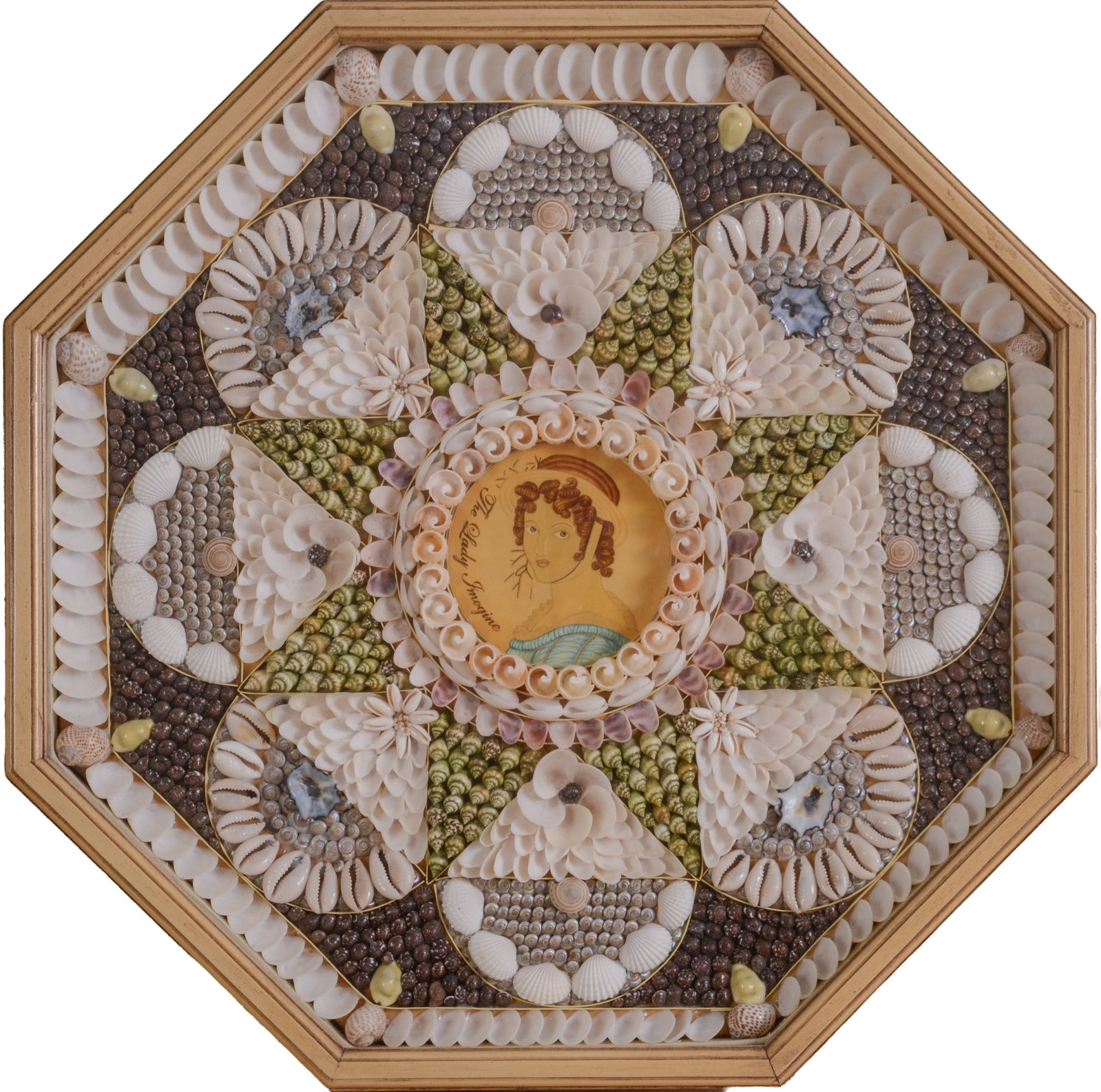 Sailor's Valentine With the Lady Imogen.: 20th century, 15 x 15 inches.