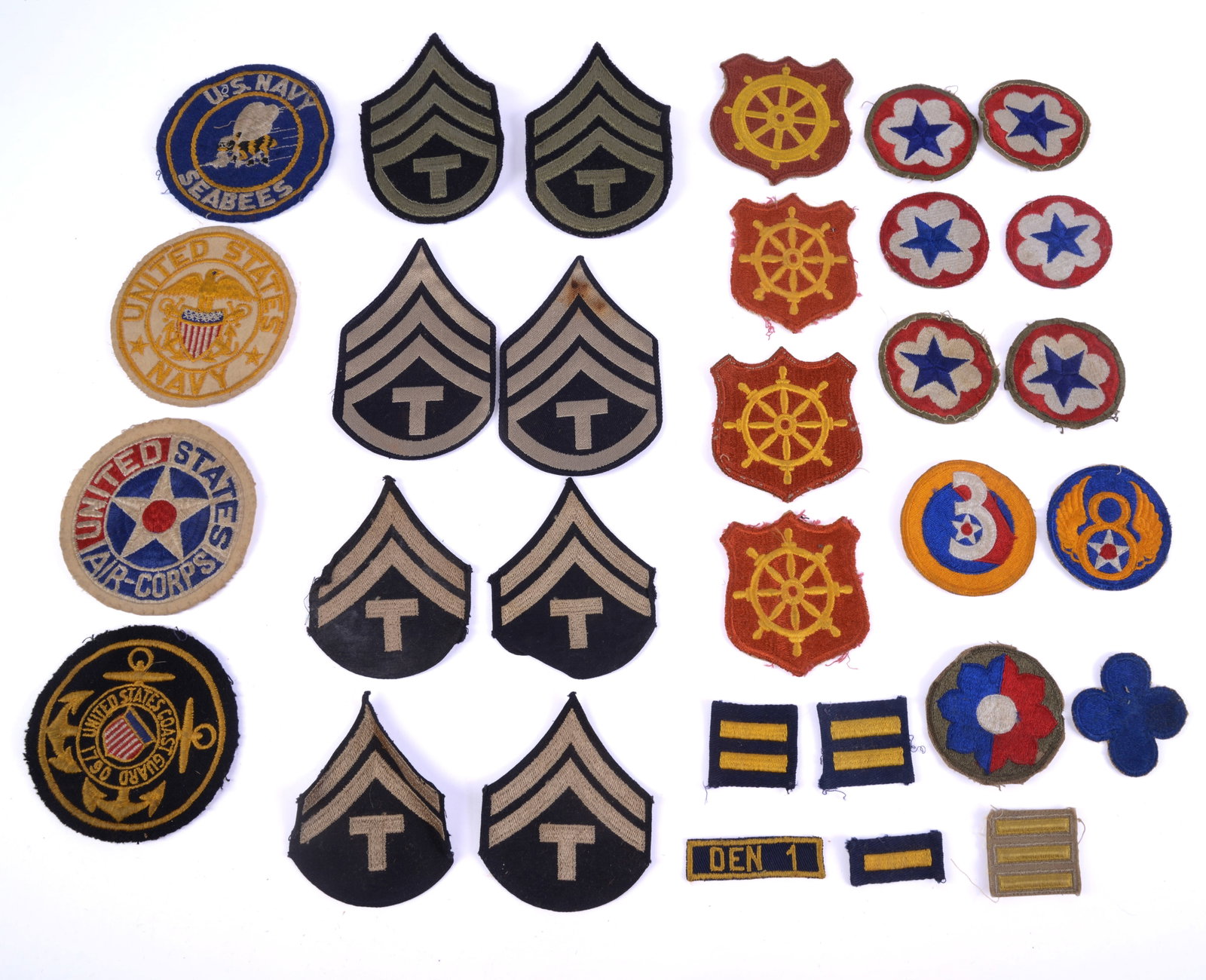 Lot of Assorted Military Patches: Seabees and others.