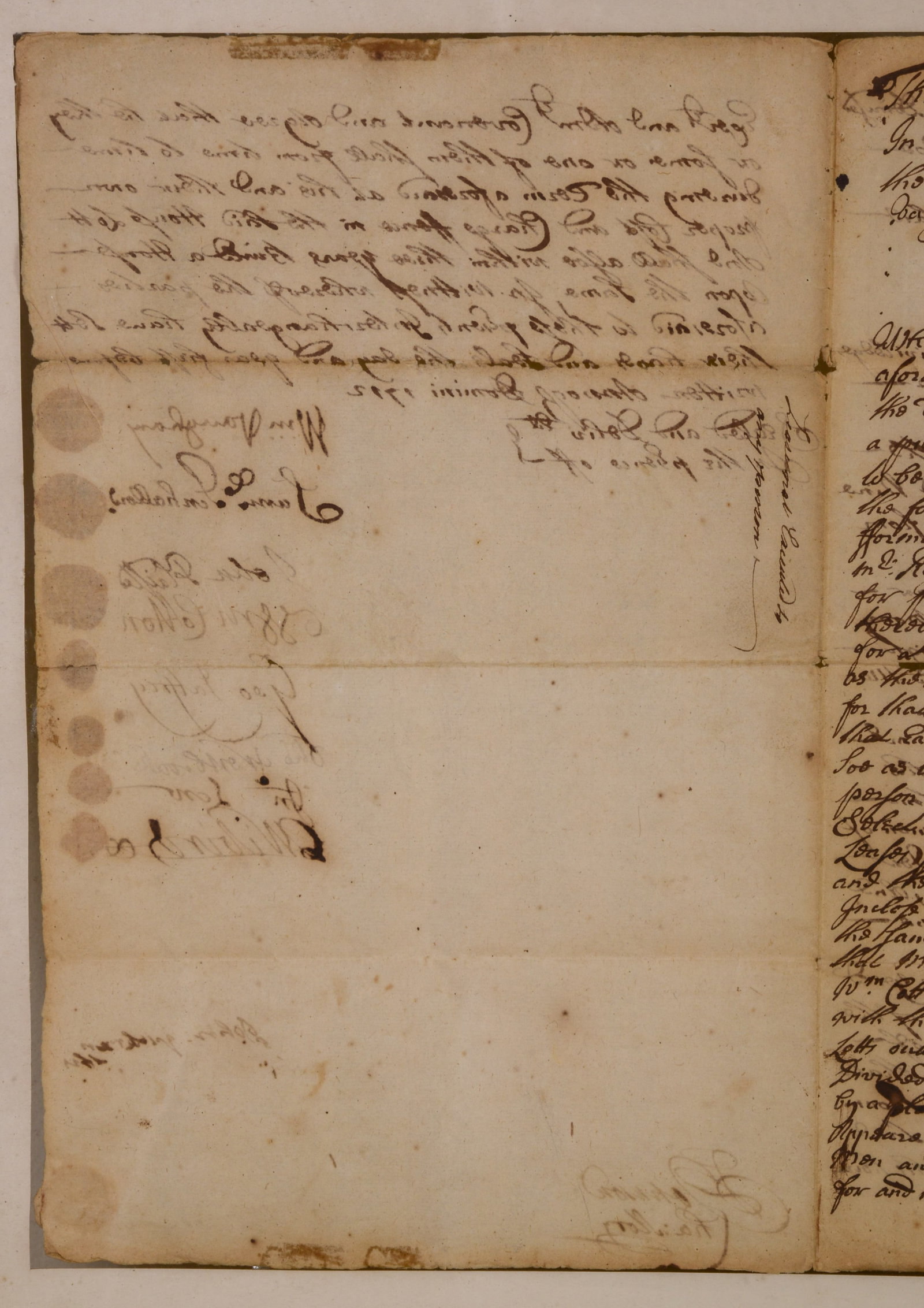 1712 Indenture Certificate. - 2