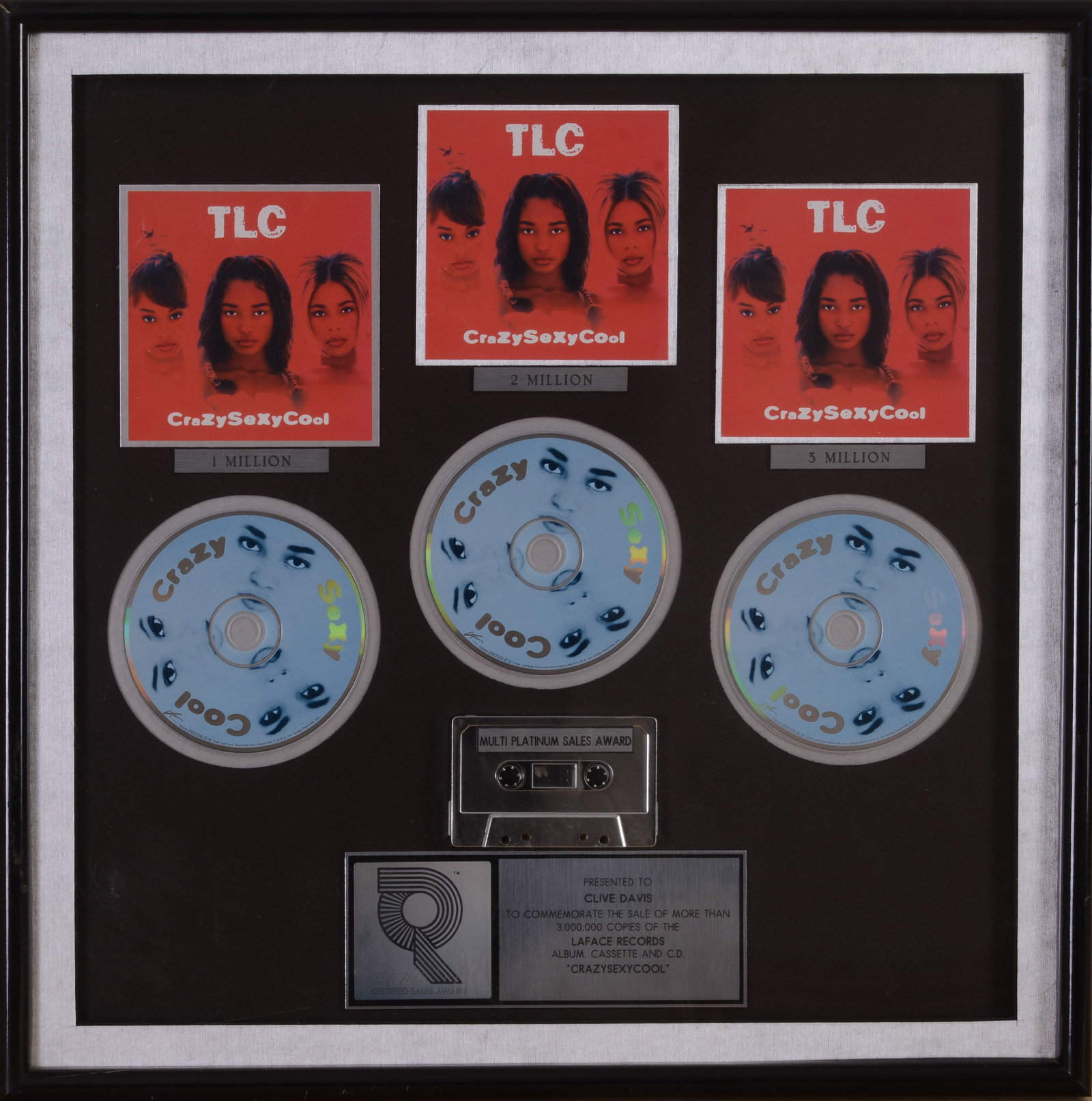 Clive Davis TLC Multi Platinum Sales Award. (1 of 4)