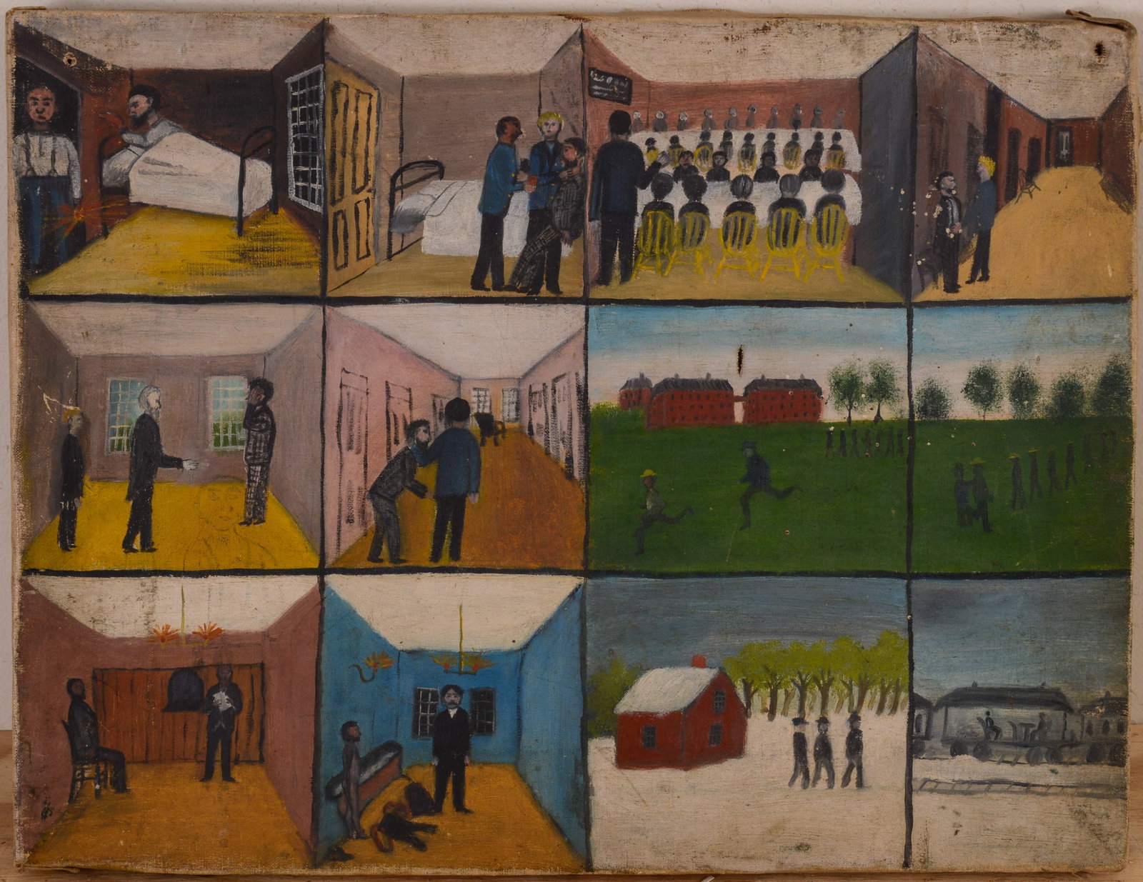 Elmer Tibbets Painting of Augusta Mental Health Institute. (1 of 2)