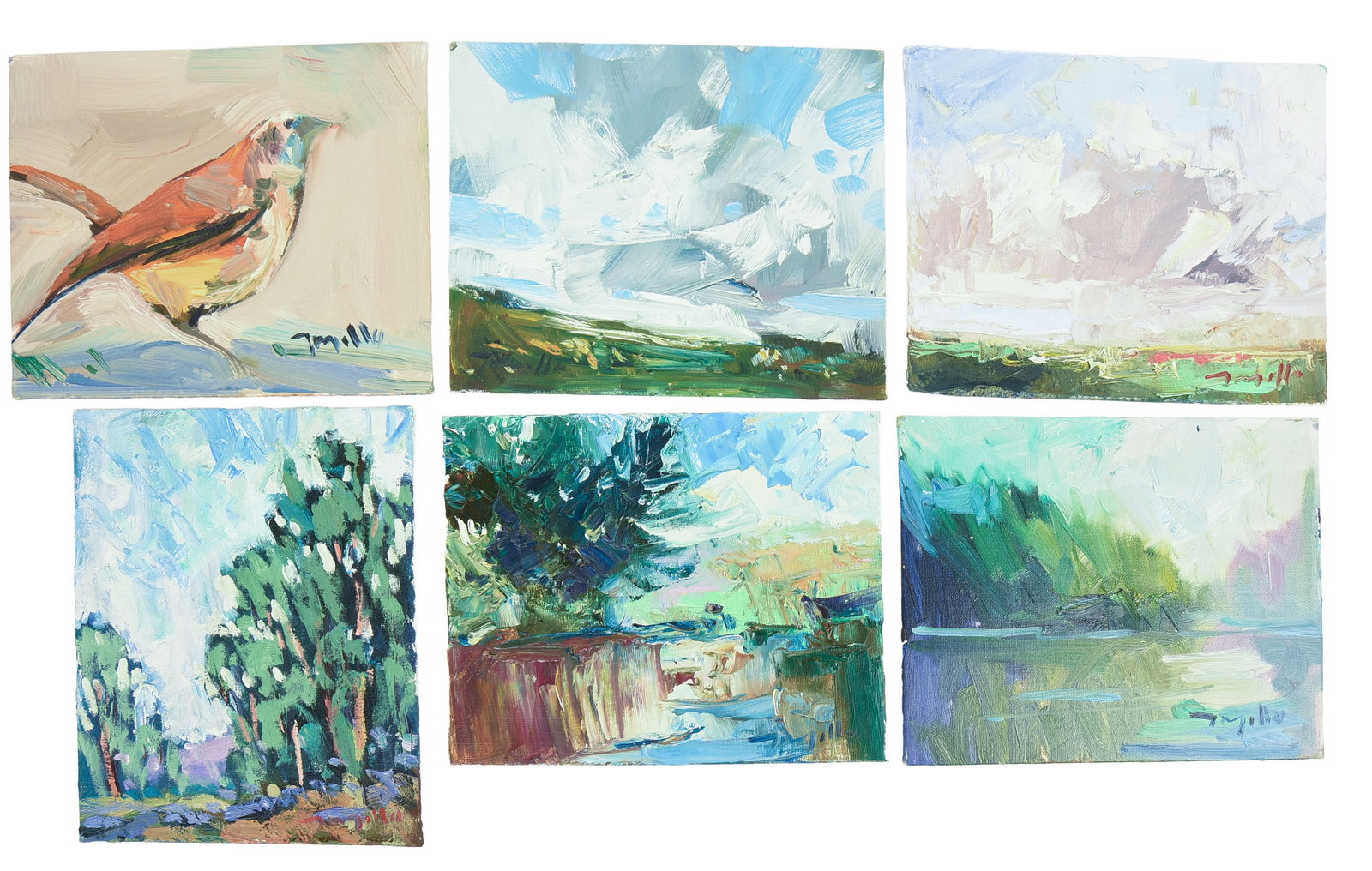 Jose Trujillo (b. 1982). Seven Paintings. (1 of 5)