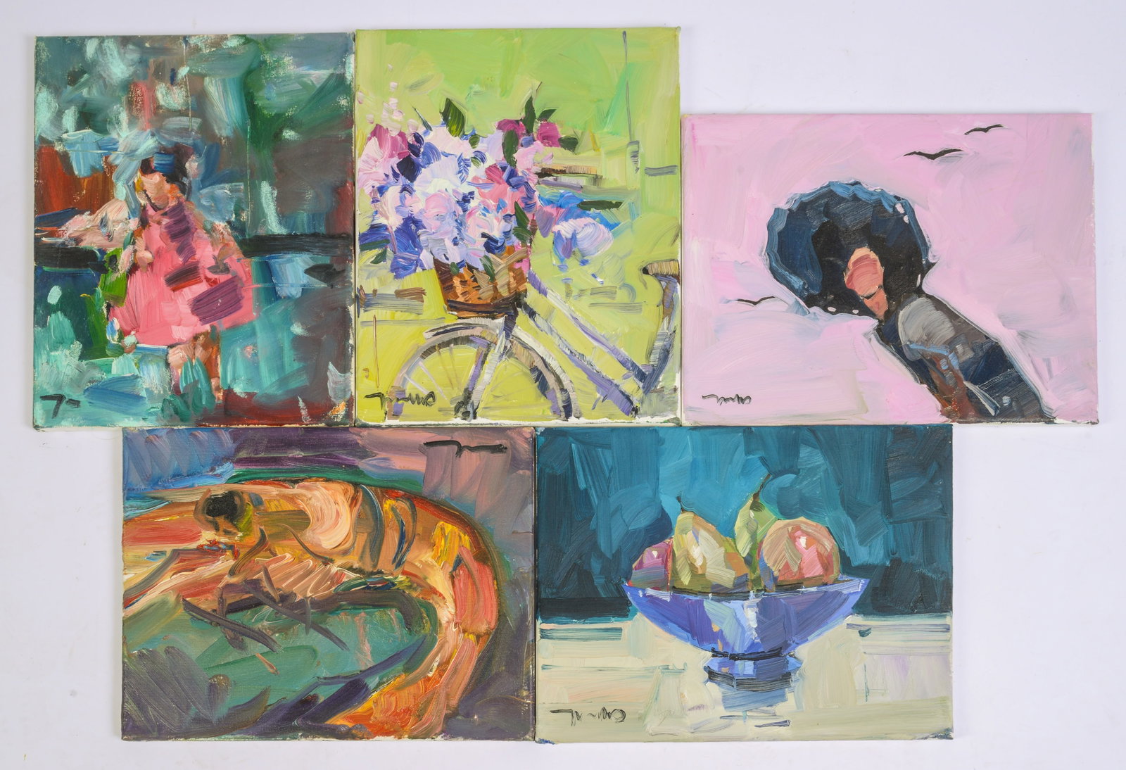 Jose Trujillo (b. 1982). Five Paintings. (1 of 2)