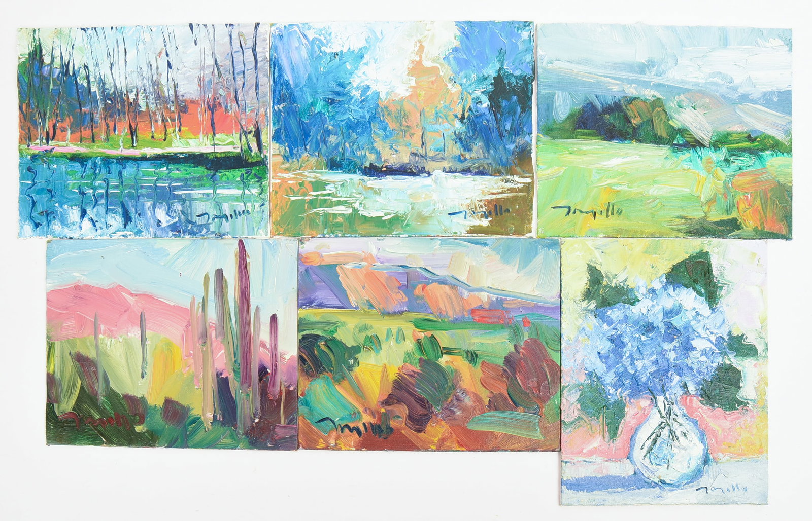 Jose Trujillo (b. 1982). Eight Paintings. (1 of 5)
