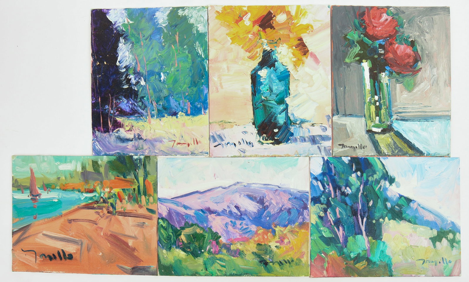 Jose Trujillo (b. 1982). Eight Paintings. (1 of 5)