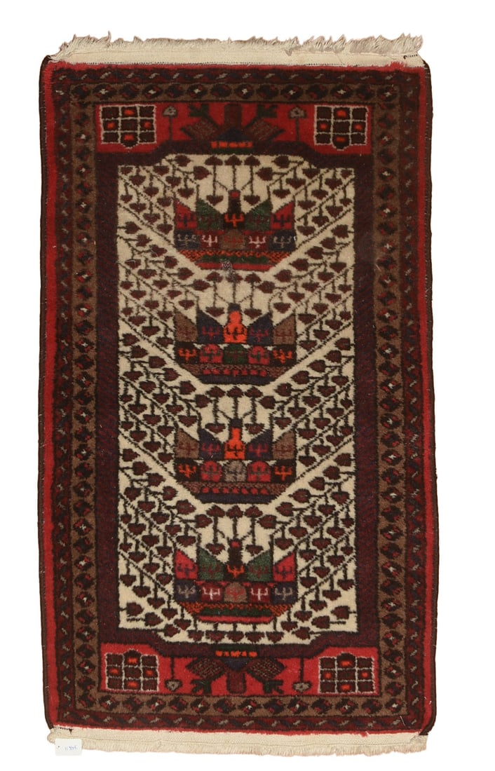Small Oriental Rug.: 2 feet by 4 feet.