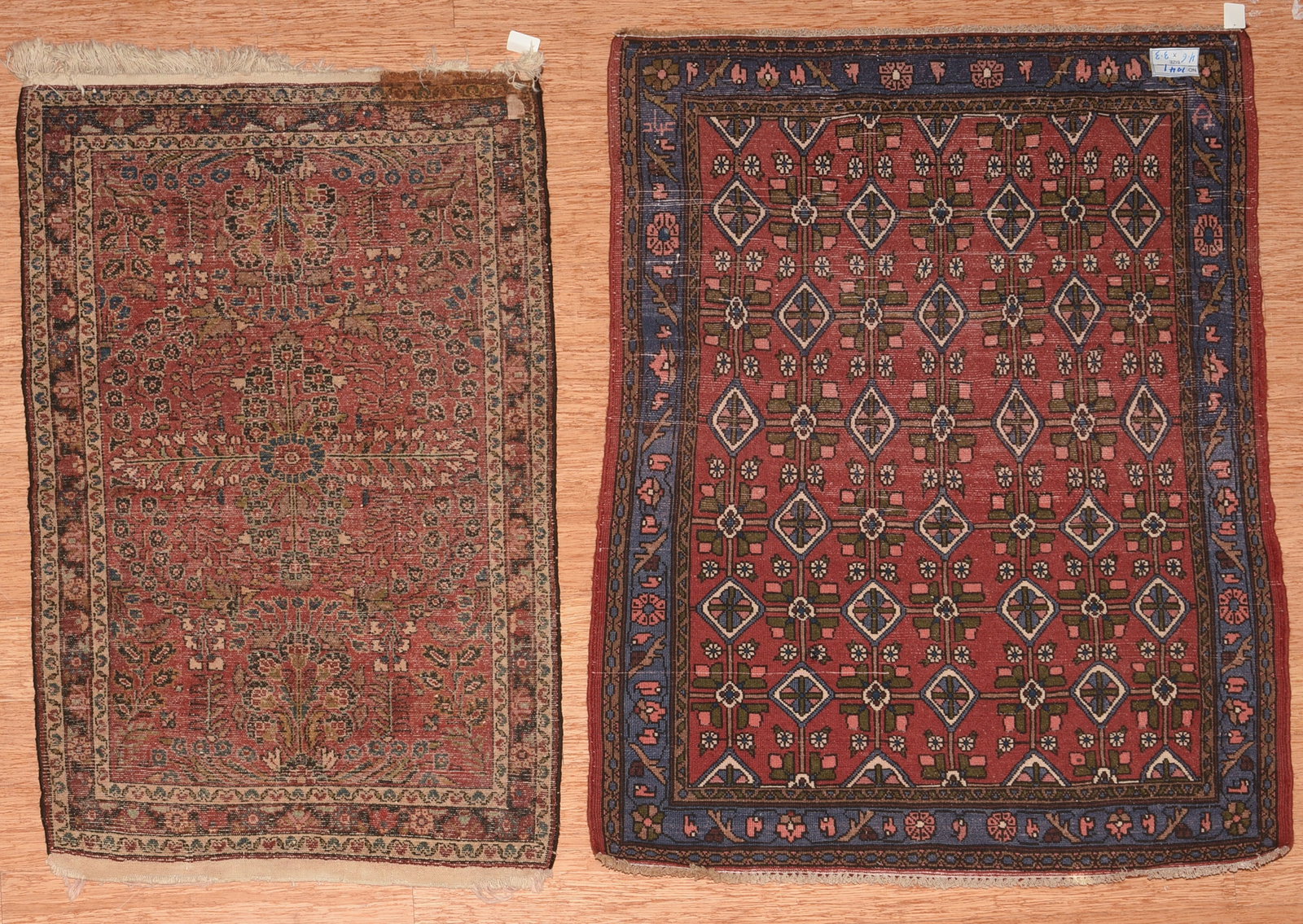 Two Small Oriental Hand Woven Carpets. - 2