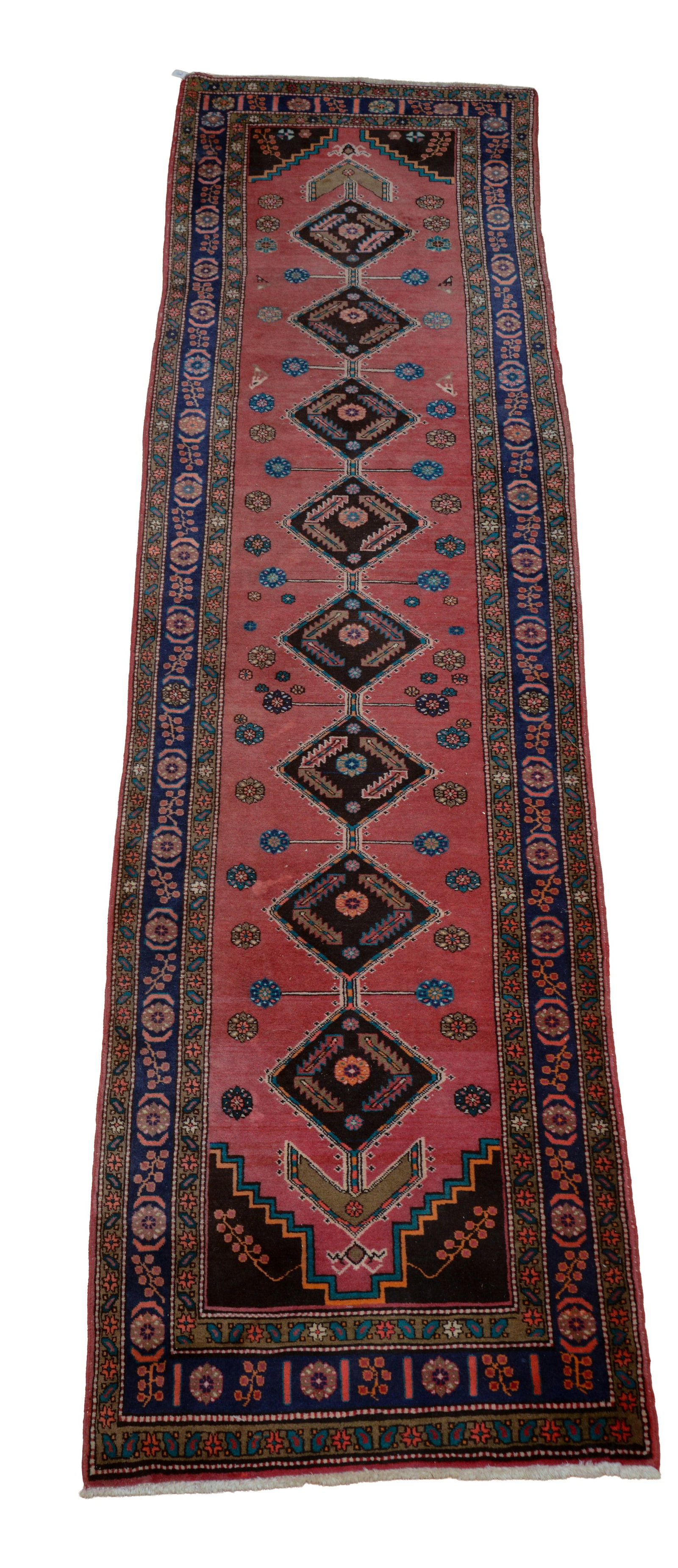 Handwoven Oriental Runner.: 13 feet 6 inches by 44 inches. Good condition.