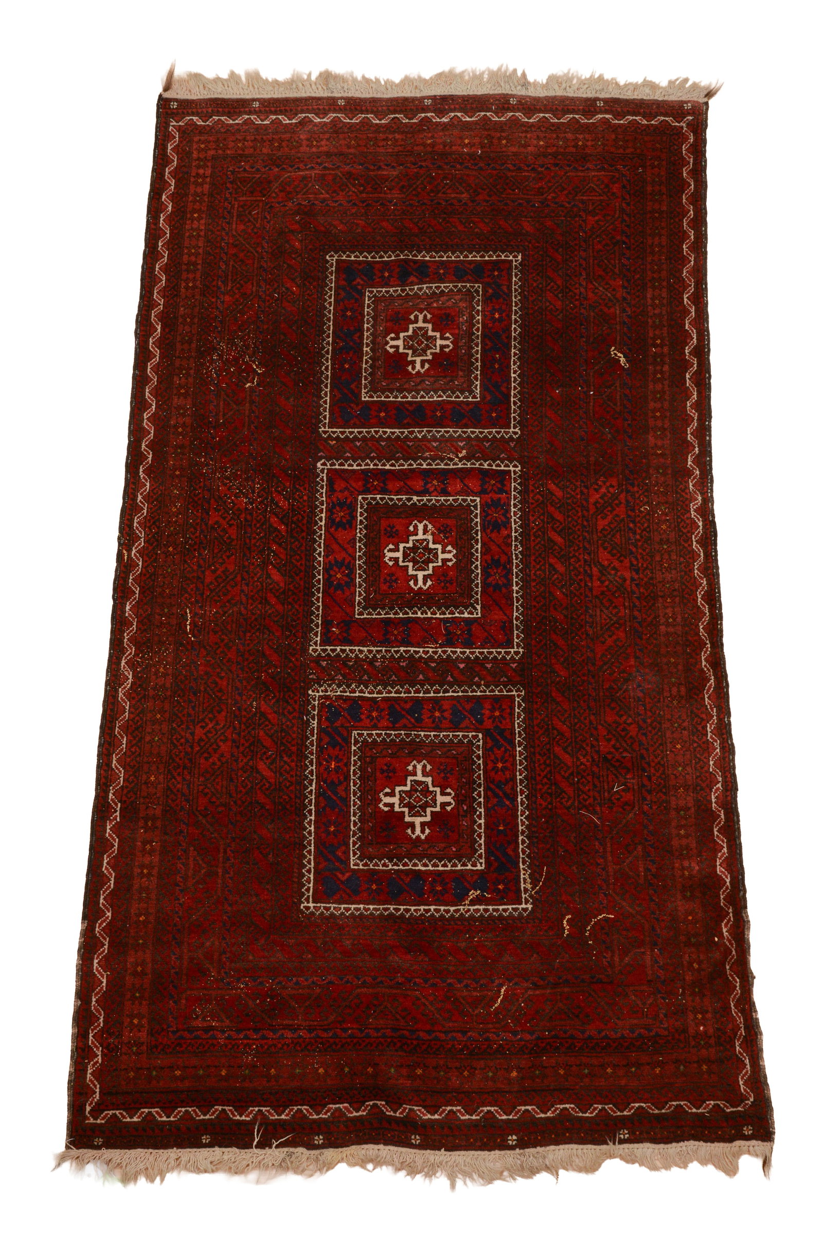 20th Century Turkoman Rug: 3 feet 9 inches by 6 feet 11 inches.