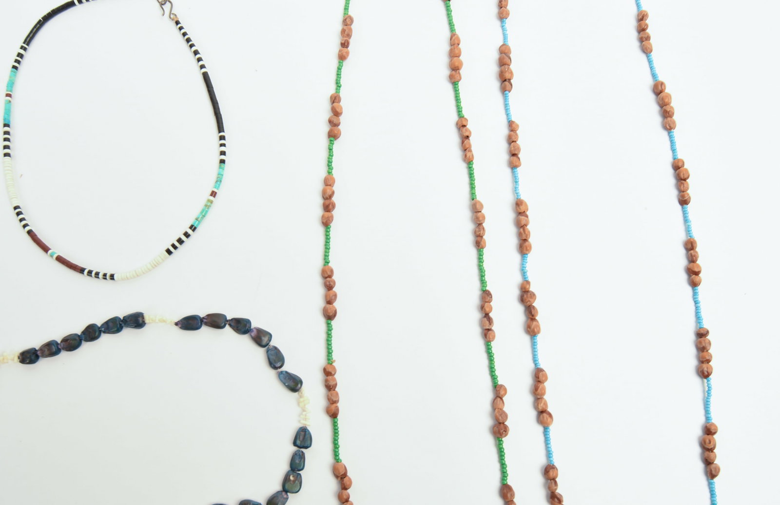 Ten Native American Beaded Necklaces. - 2
