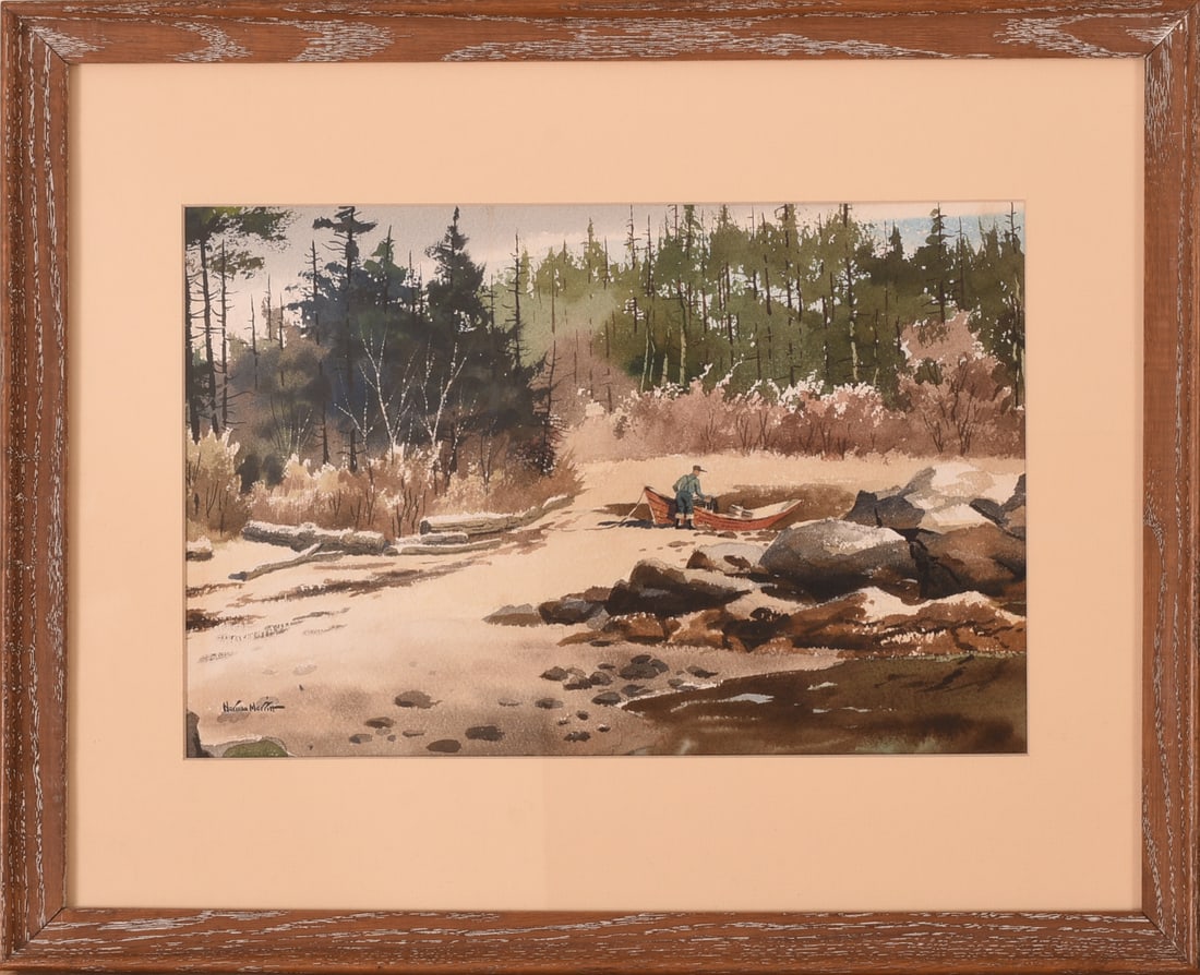 Norman Merritt. Maine Lobsterman.: Watercolor on paper, 9 x 13.75 inches, sight, signed lower left. Framed, 15.5 x 19.5 inches.