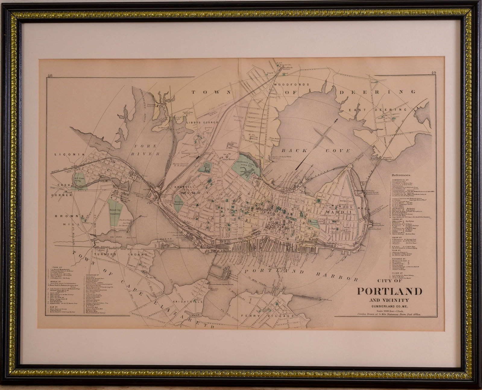 Map of Portland, Maine, Circa 1880. (1 of 3)