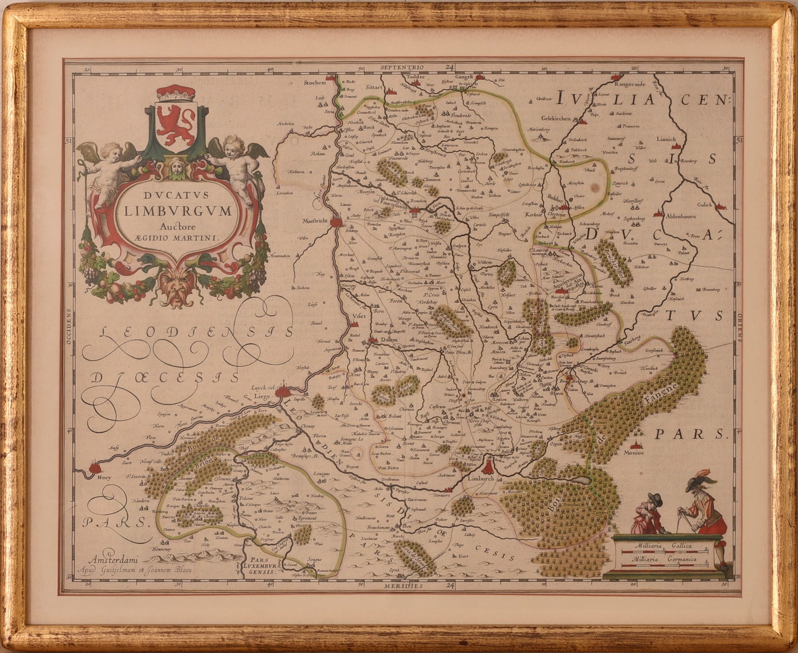 Willem Blaeu 1640 Map of Limburg. (1 of 3)