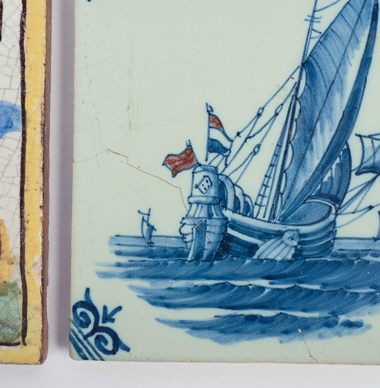 Four Glazed Tiles. - 2