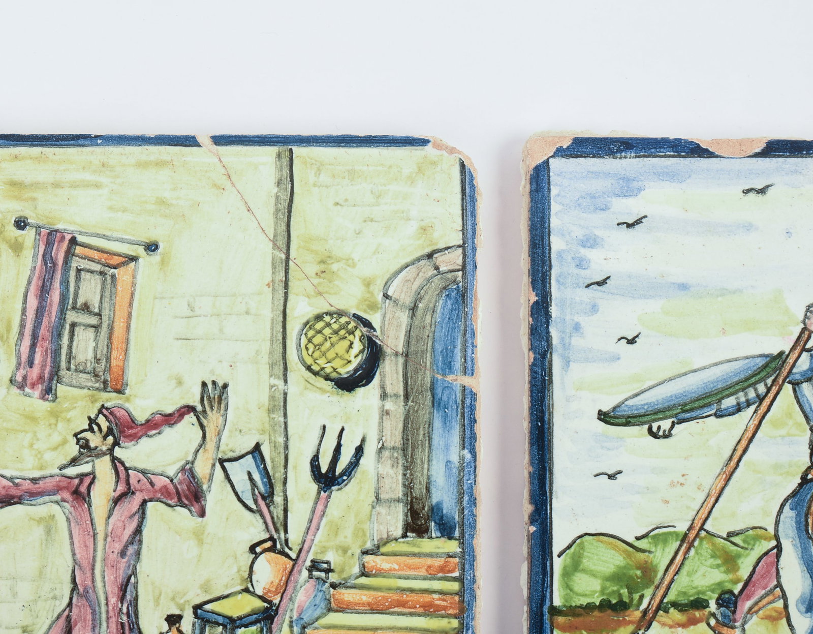 Four Glazed Tiles. - 3