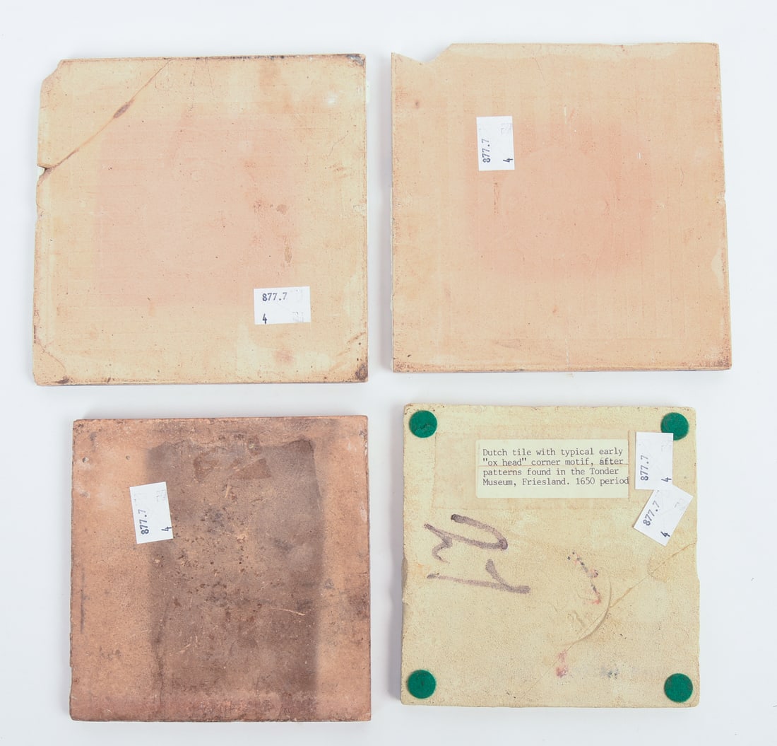 Four Glazed Tiles. - 4
