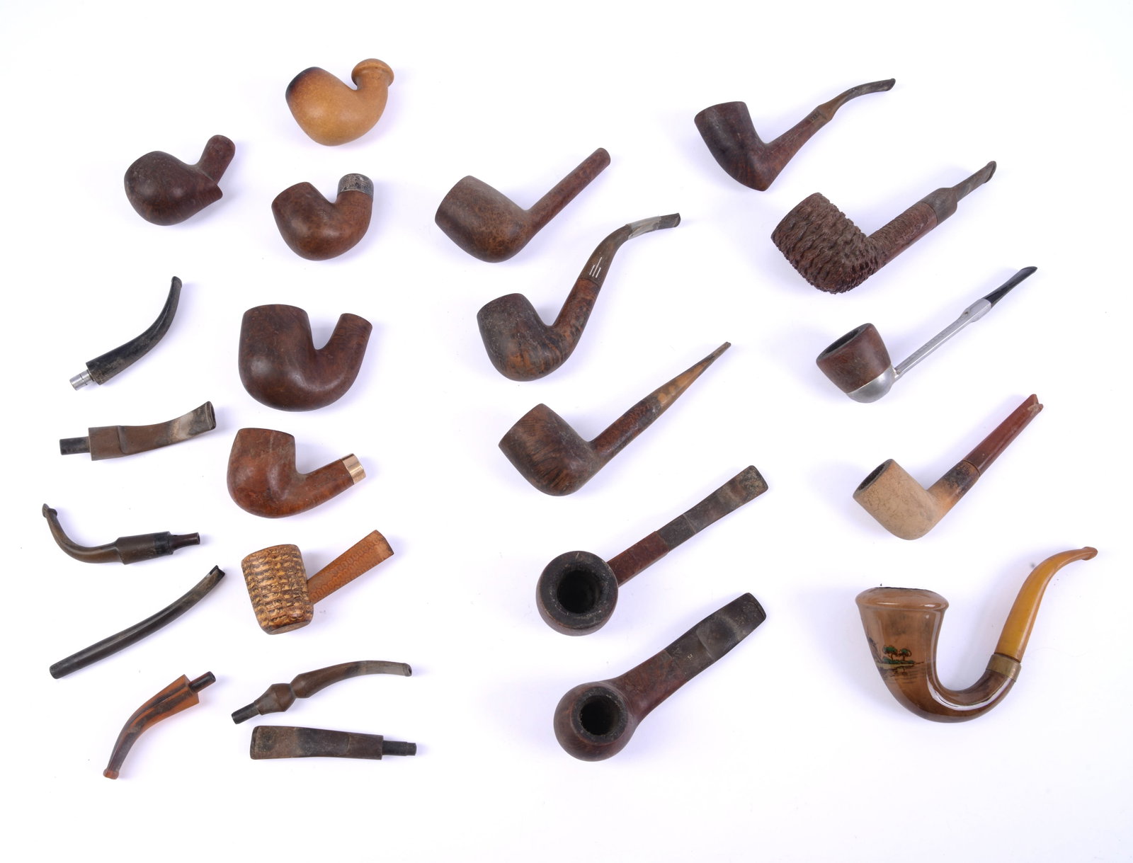Lot of Assorted Antique Pipes and Pipe Stems (1 of 3)