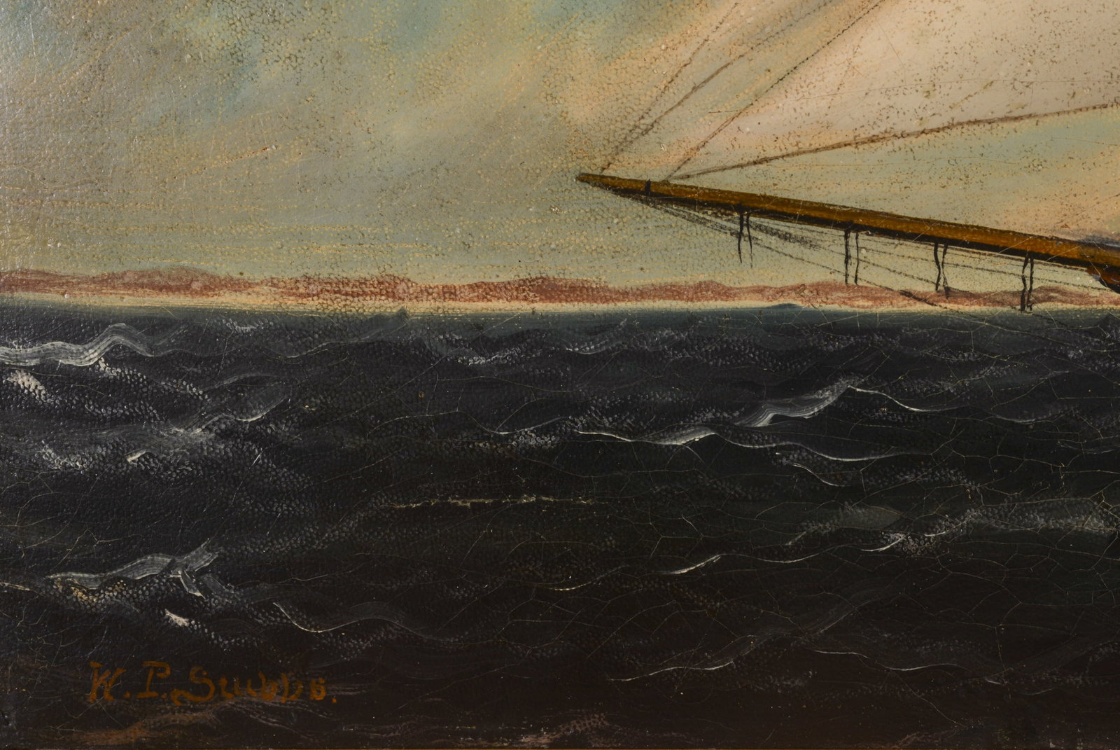 WILLIAM P. STUBBS (1842-1909). THE SCHOONER JOHN M. KEEN. - 2