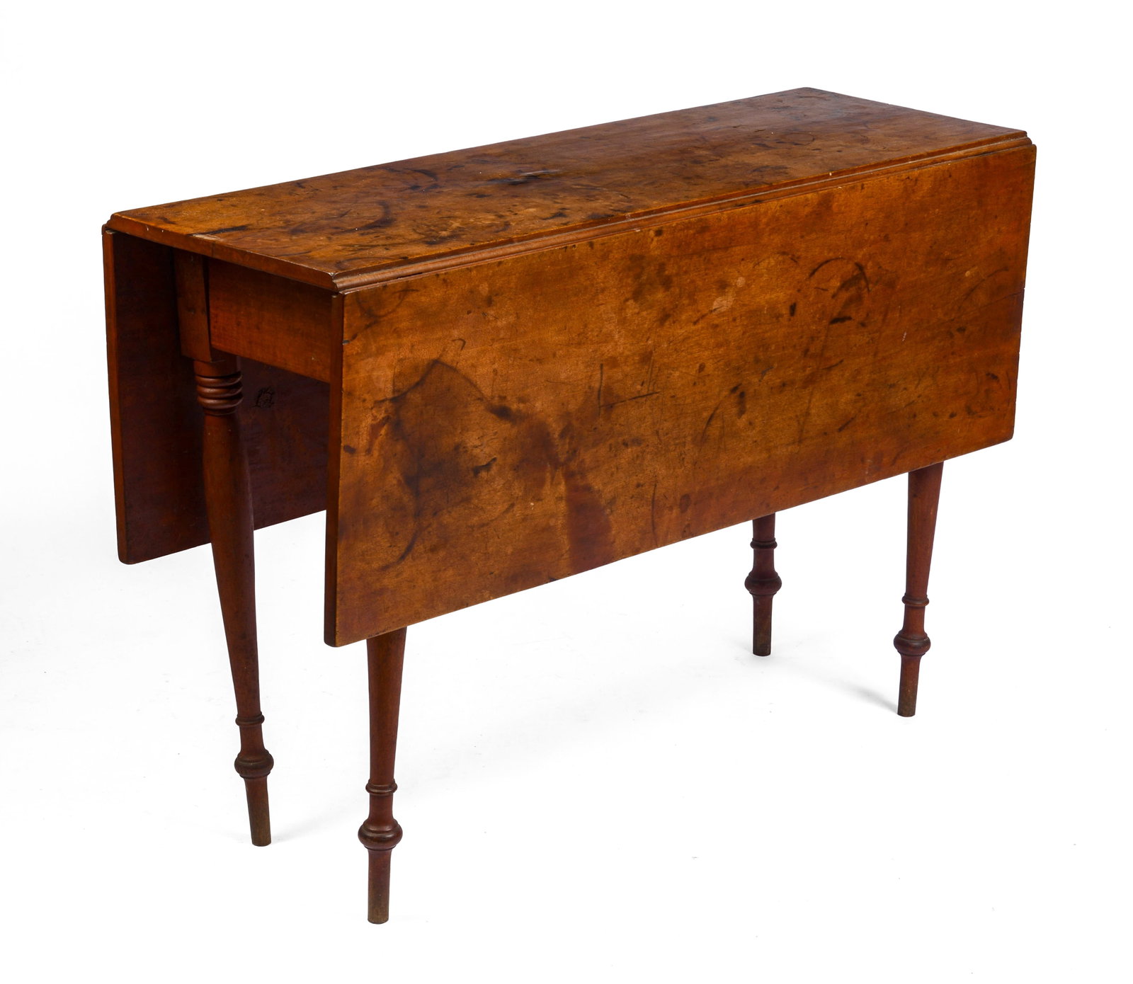 NEW ENGLAND SHERATON DROP-LEAF TABLE. (1 of 3)