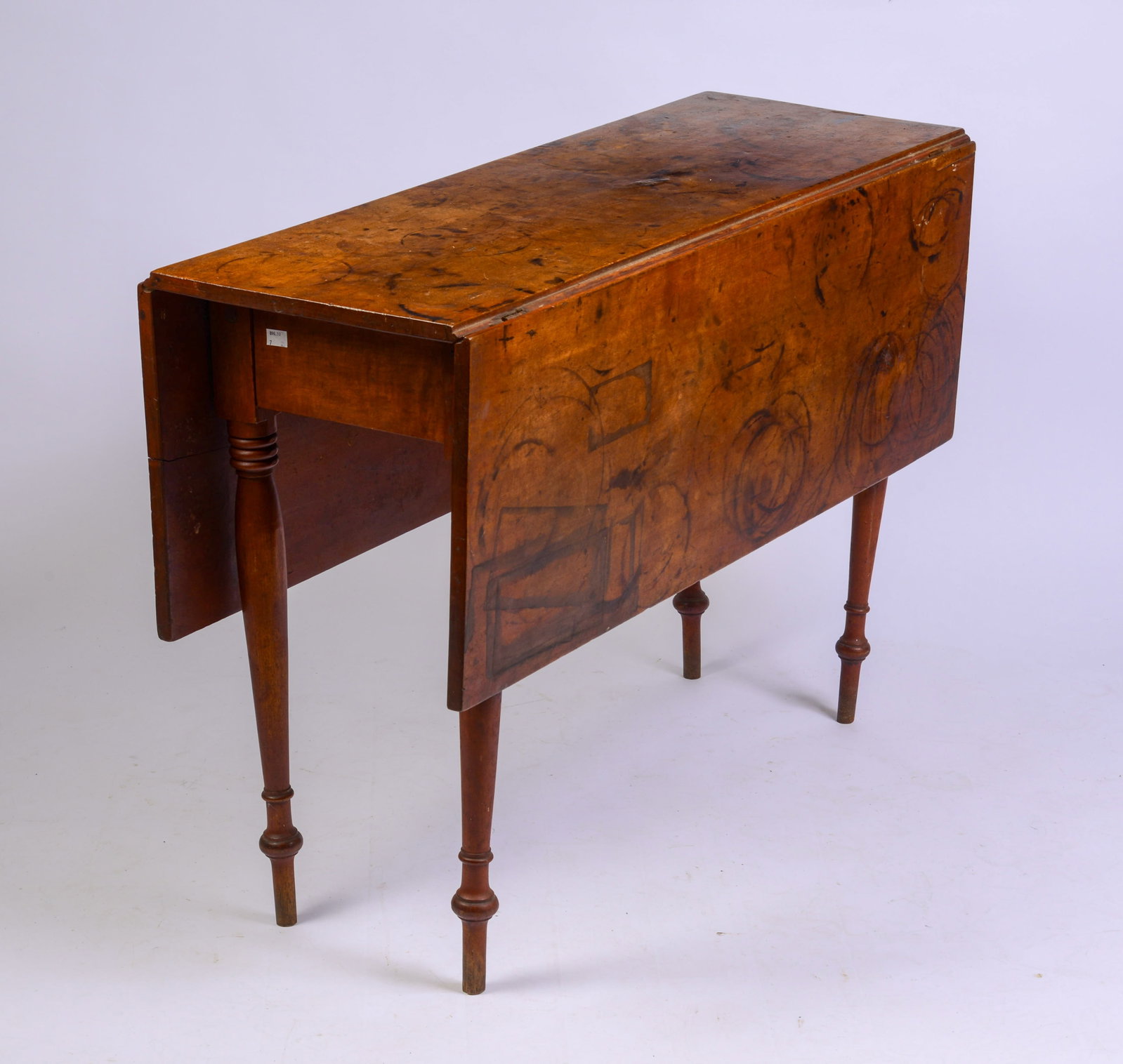 NEW ENGLAND SHERATON DROP-LEAF TABLE. - 3