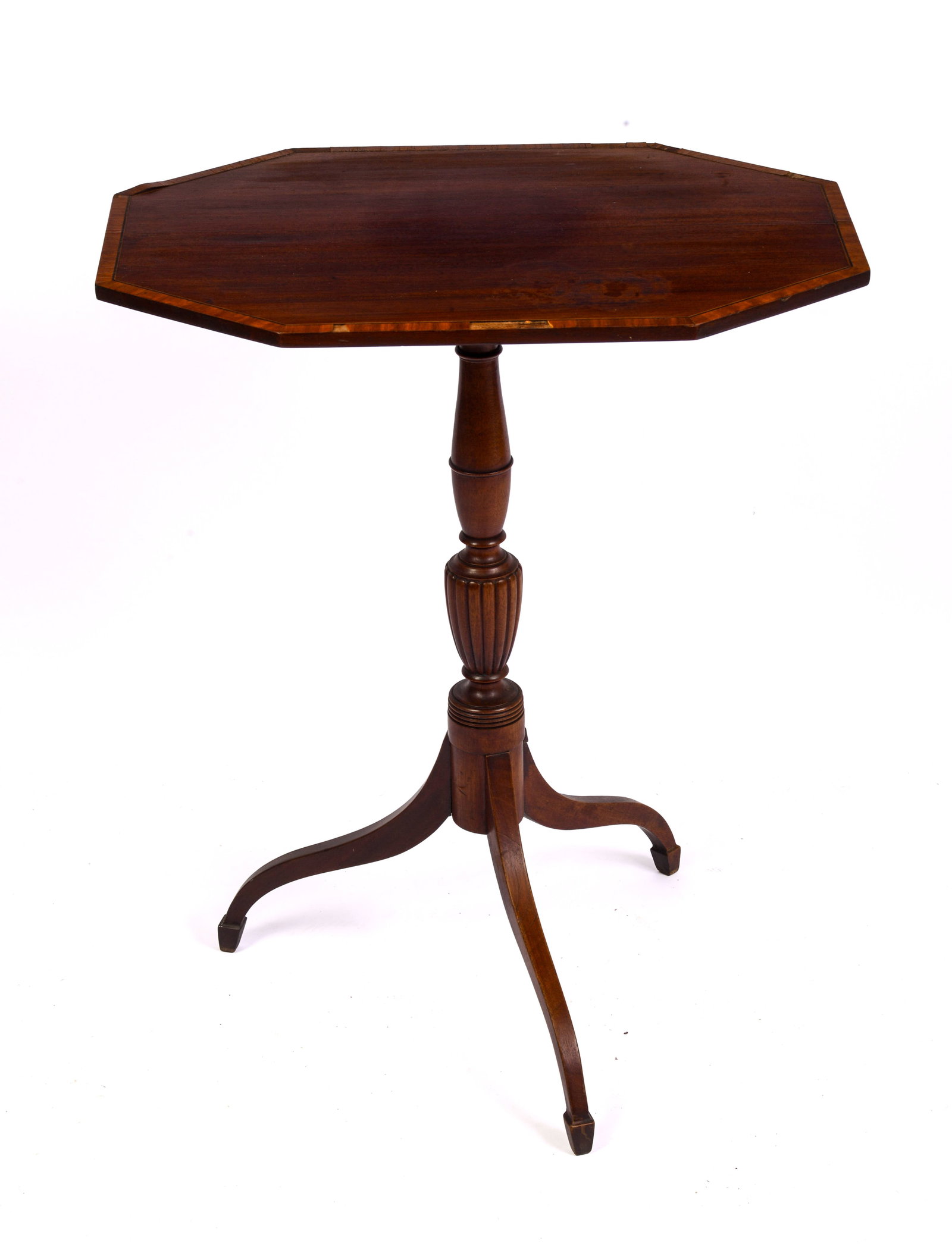 19TH CENTURY NEW ENGLAND TILT-TOP TEA TABLE. (1 of 6)