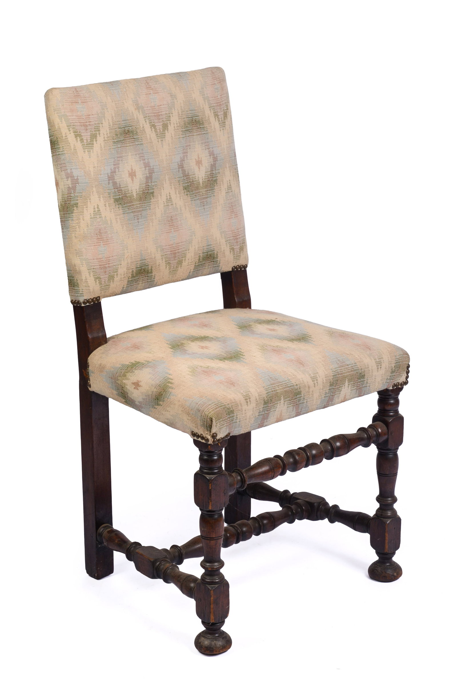 19TH CENTURY UPHOLSTERED SIDE CHAIR. (1 of 4)