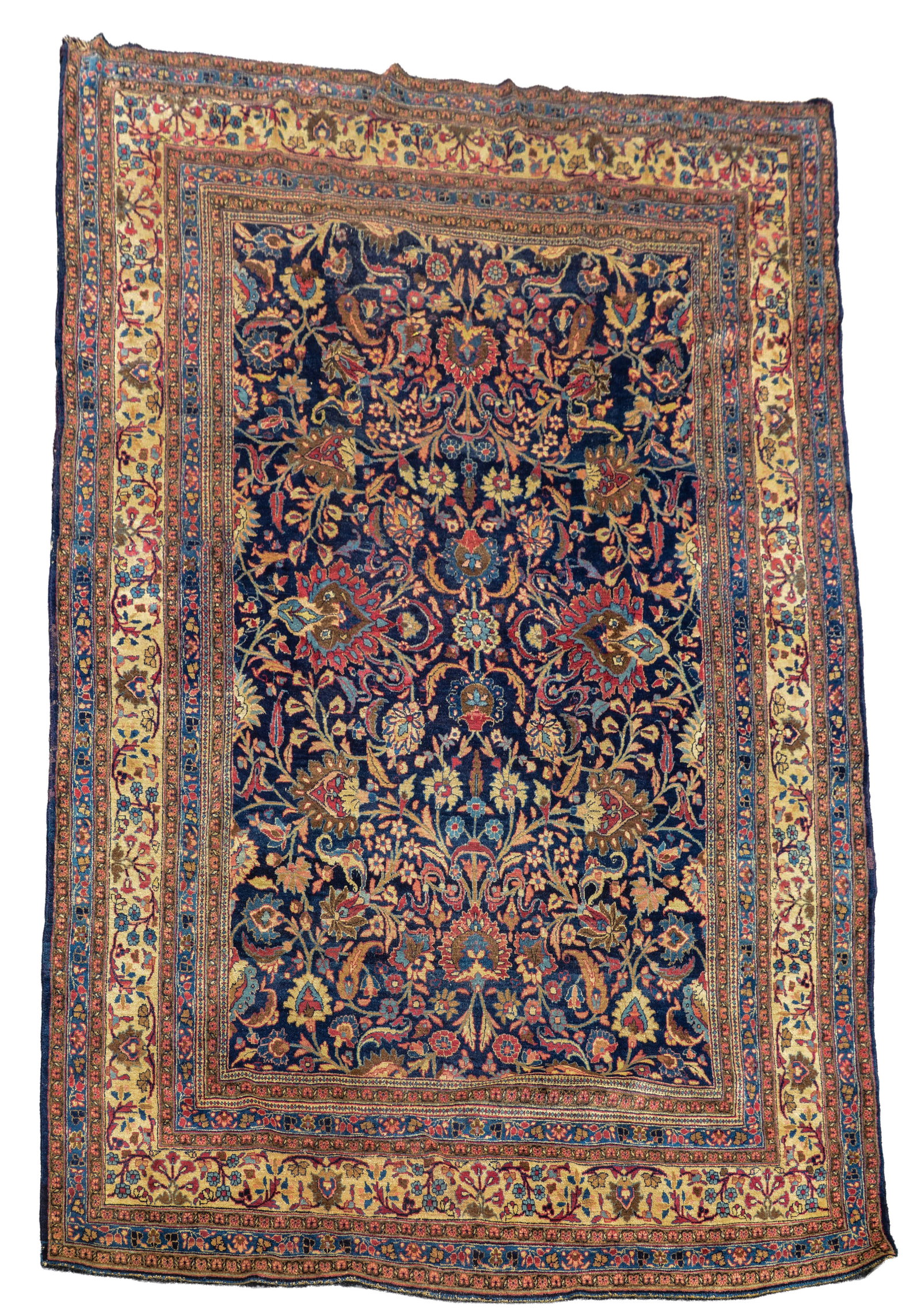 ROOM-SIZE PERSIAN CARPET.: Blue ground. 12 feet x 8 feet 8 inches.
