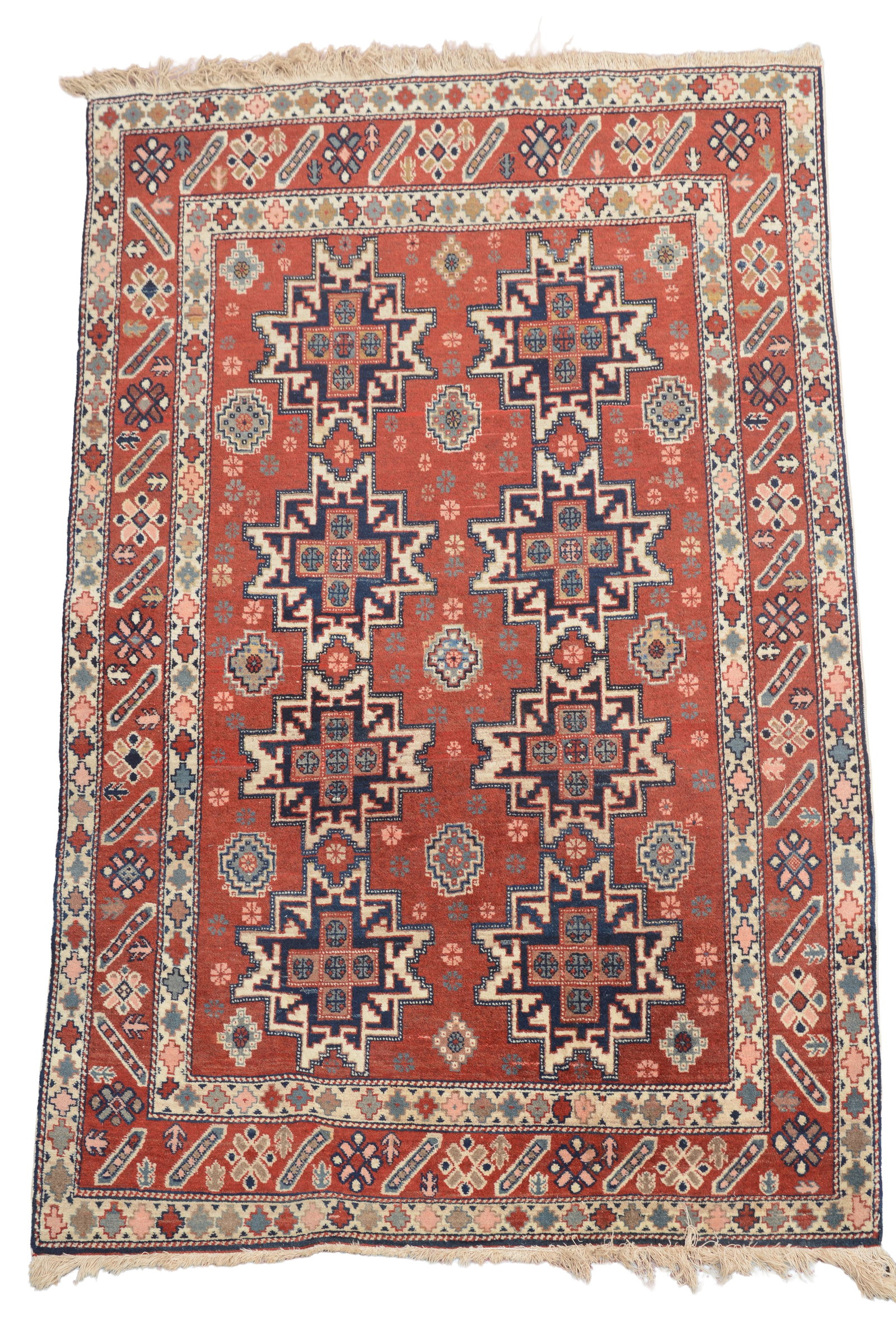 ORIENTAL SCATTER RUG.: 75 x 51 inches. Good condition.