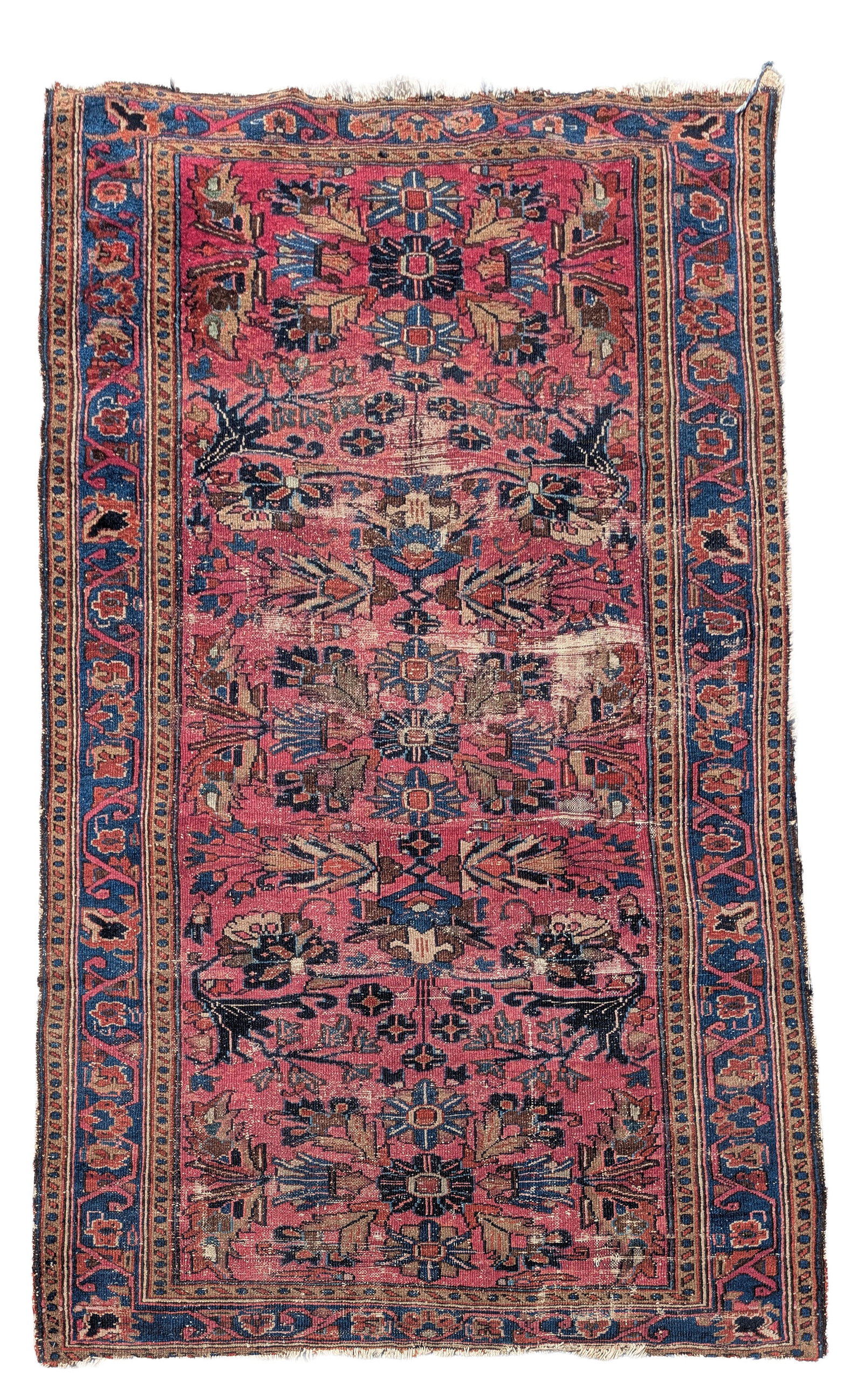 ANTIQUE ORIENTAL CARPET.: 73 x 42 inches.
