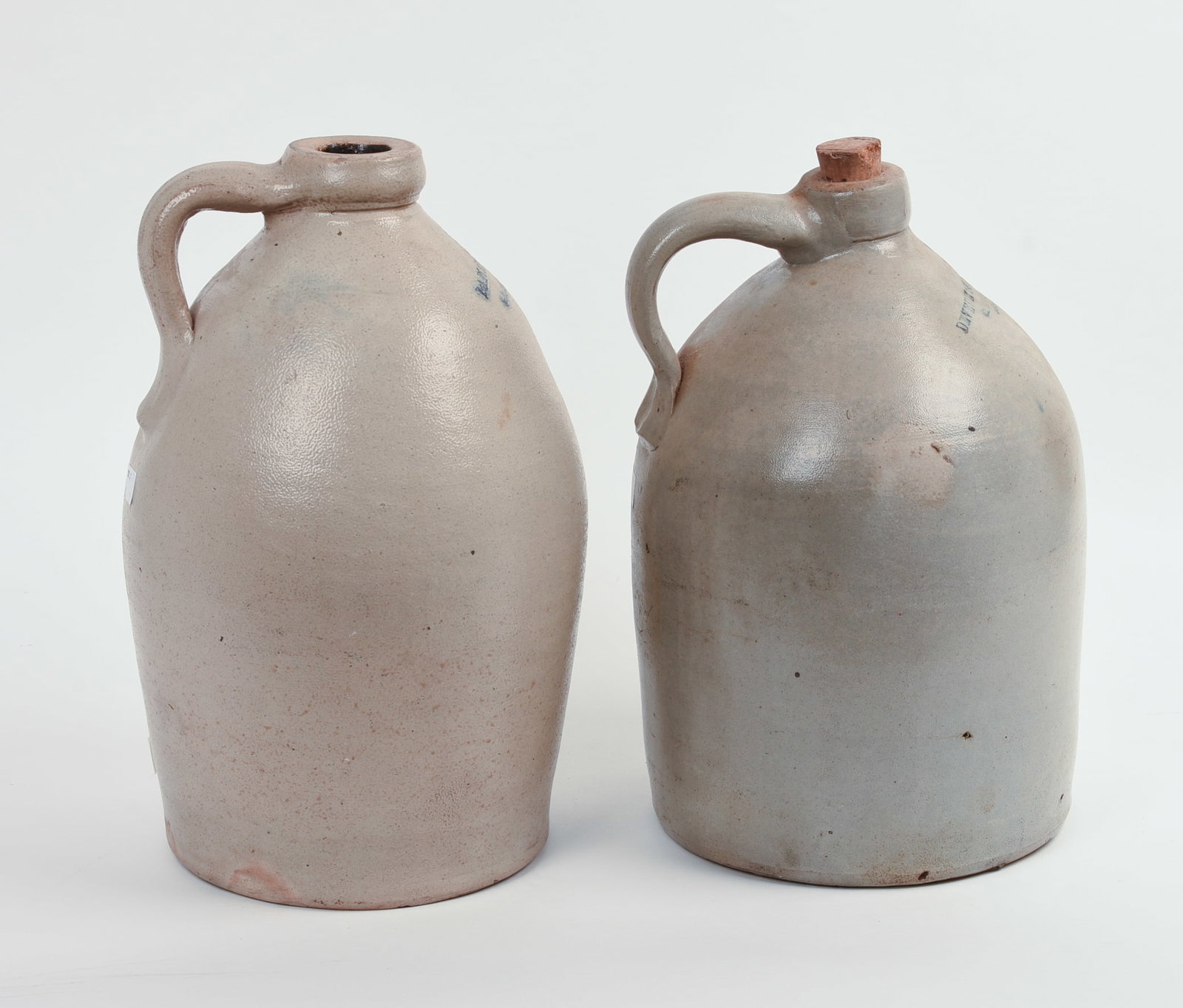 TWO TWO-GALLON STONEWARE JUGS. - 2