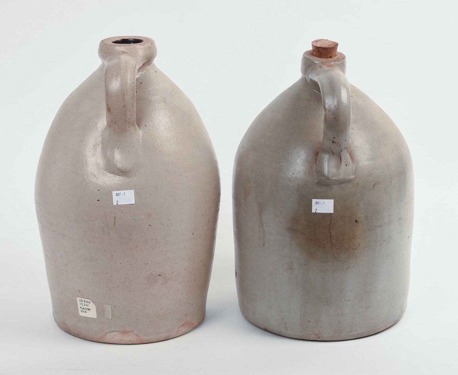 TWO TWO-GALLON STONEWARE JUGS. - 3