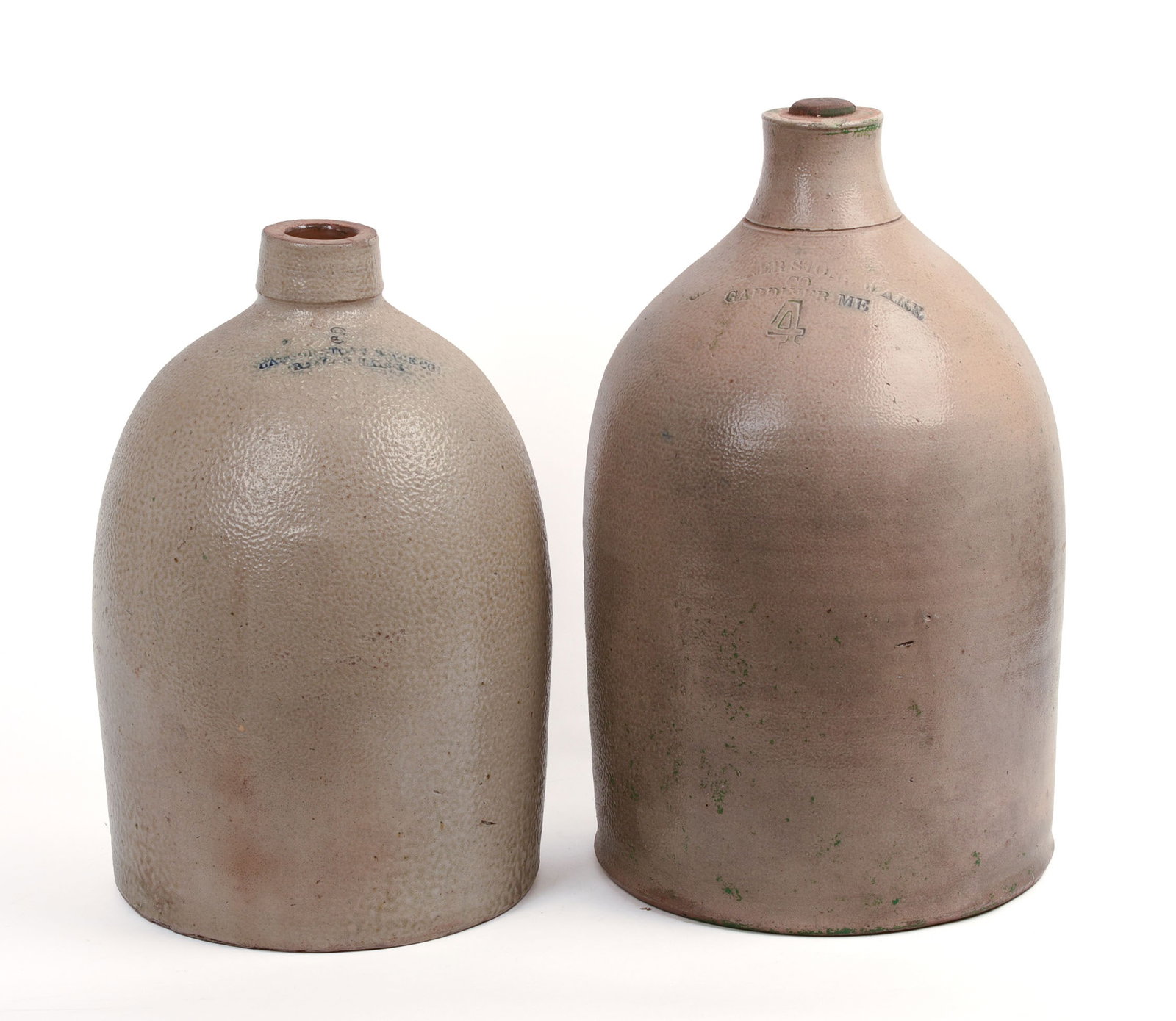 TWO LARGE STONEWARE JUGS. (1 of 8)
