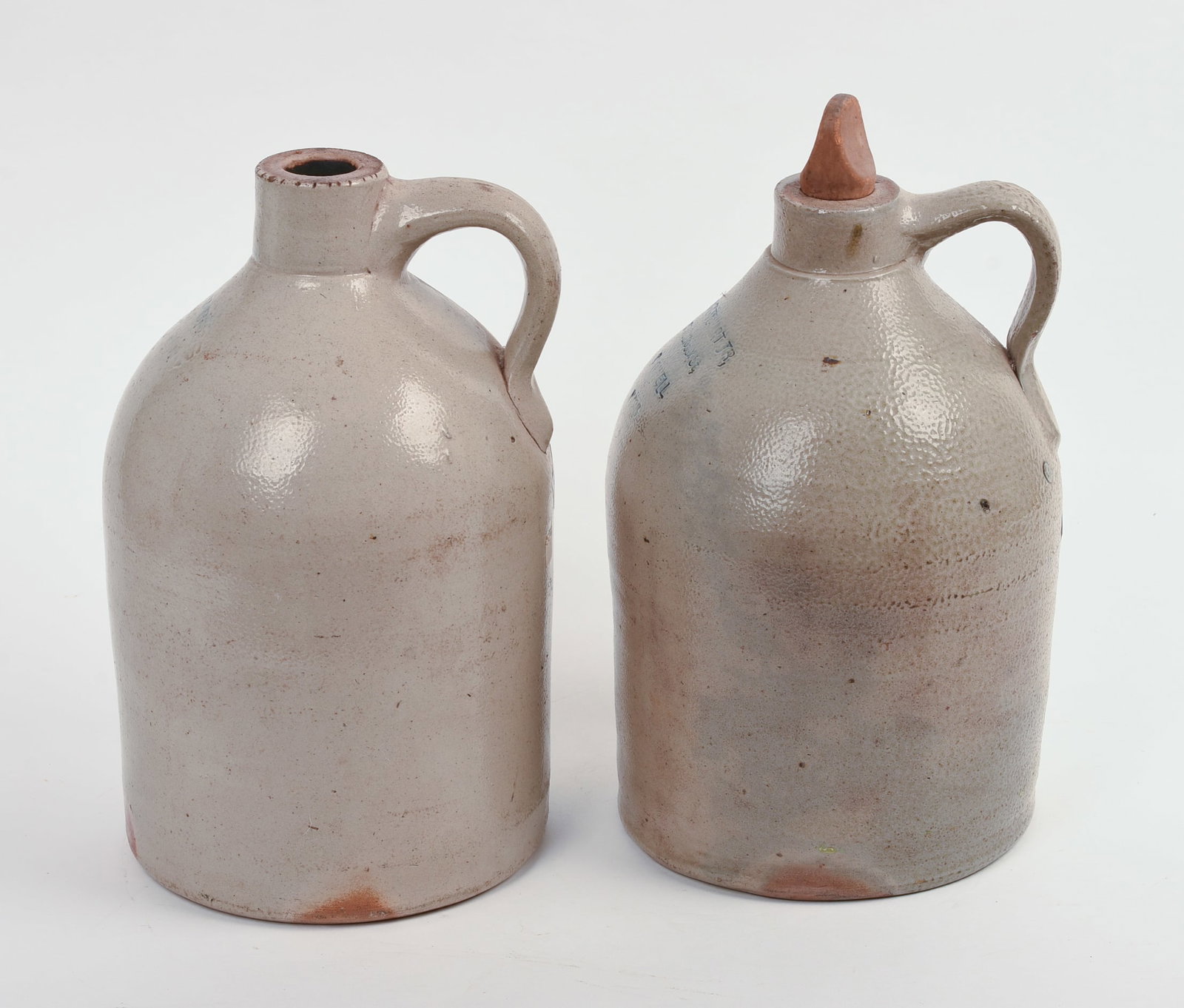 TWO STONEWARE CROCKS. - 3