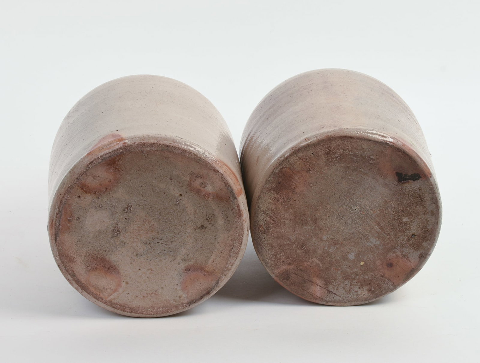 TWO STONEWARE CROCKS. - 4