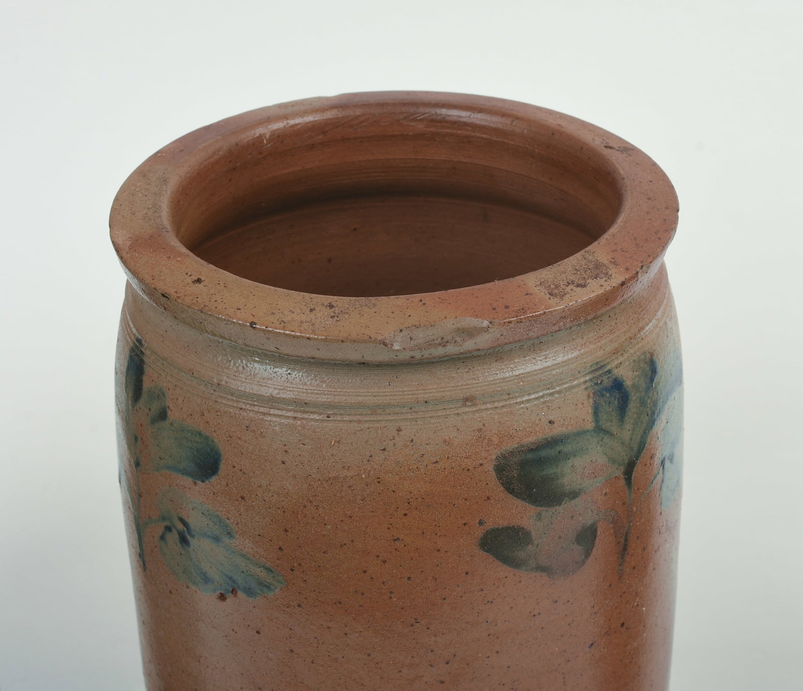 THREE STONEWARE CROCKS. - 6