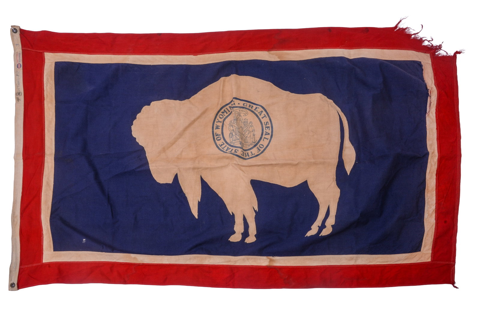 ANTIQUE WYOMING STATE FLAG. (1 of 5)