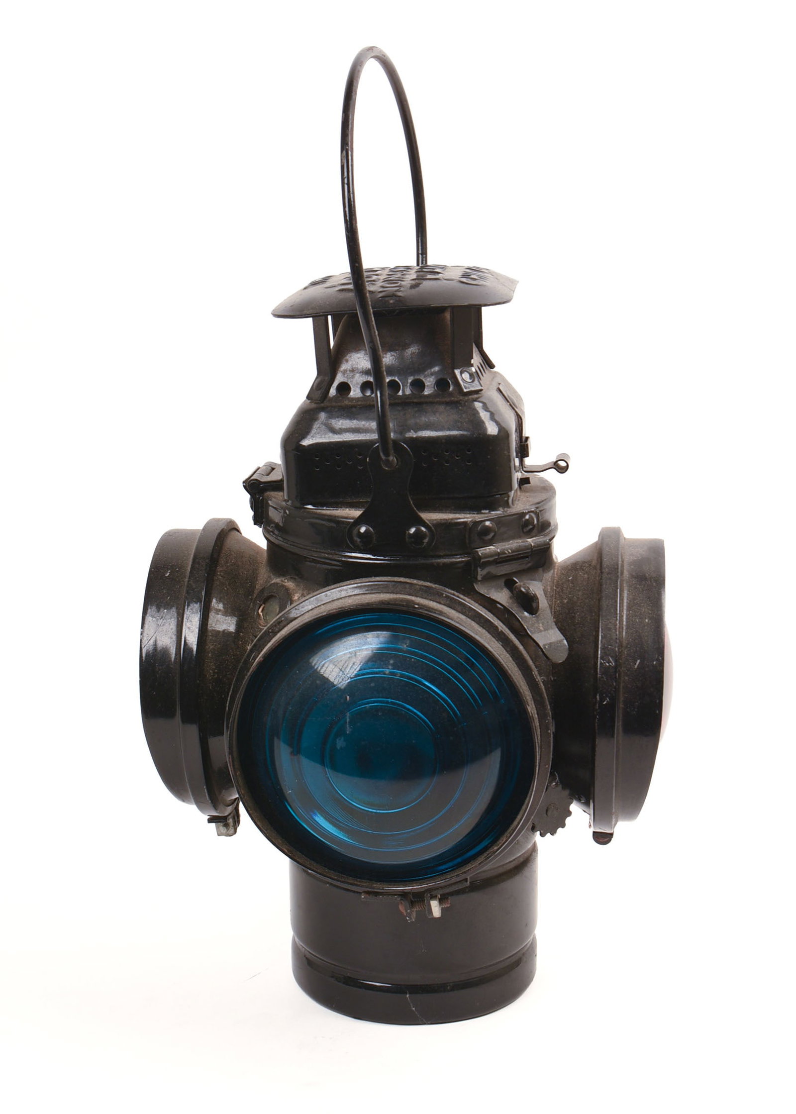 THE ADLAKE NON-SWEATING RAILROAD SIGNAL LAMP.: Height 13.5 inches. Excellent condition.