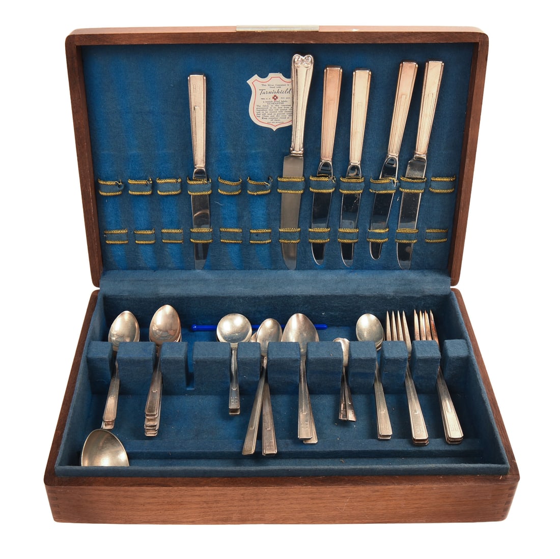 BURLINGTON RAILROAD SILVERPLATE FLATWARE SET. (1 of 6)