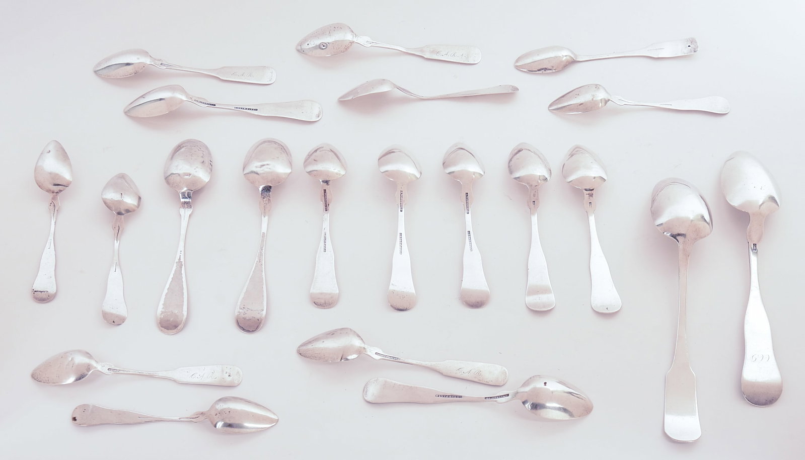 TWENTY COIN SILVER SPOONS. - 2