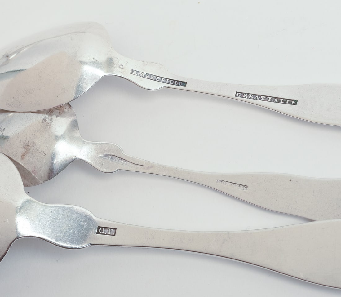 TWENTY COIN SILVER SPOONS. - 4