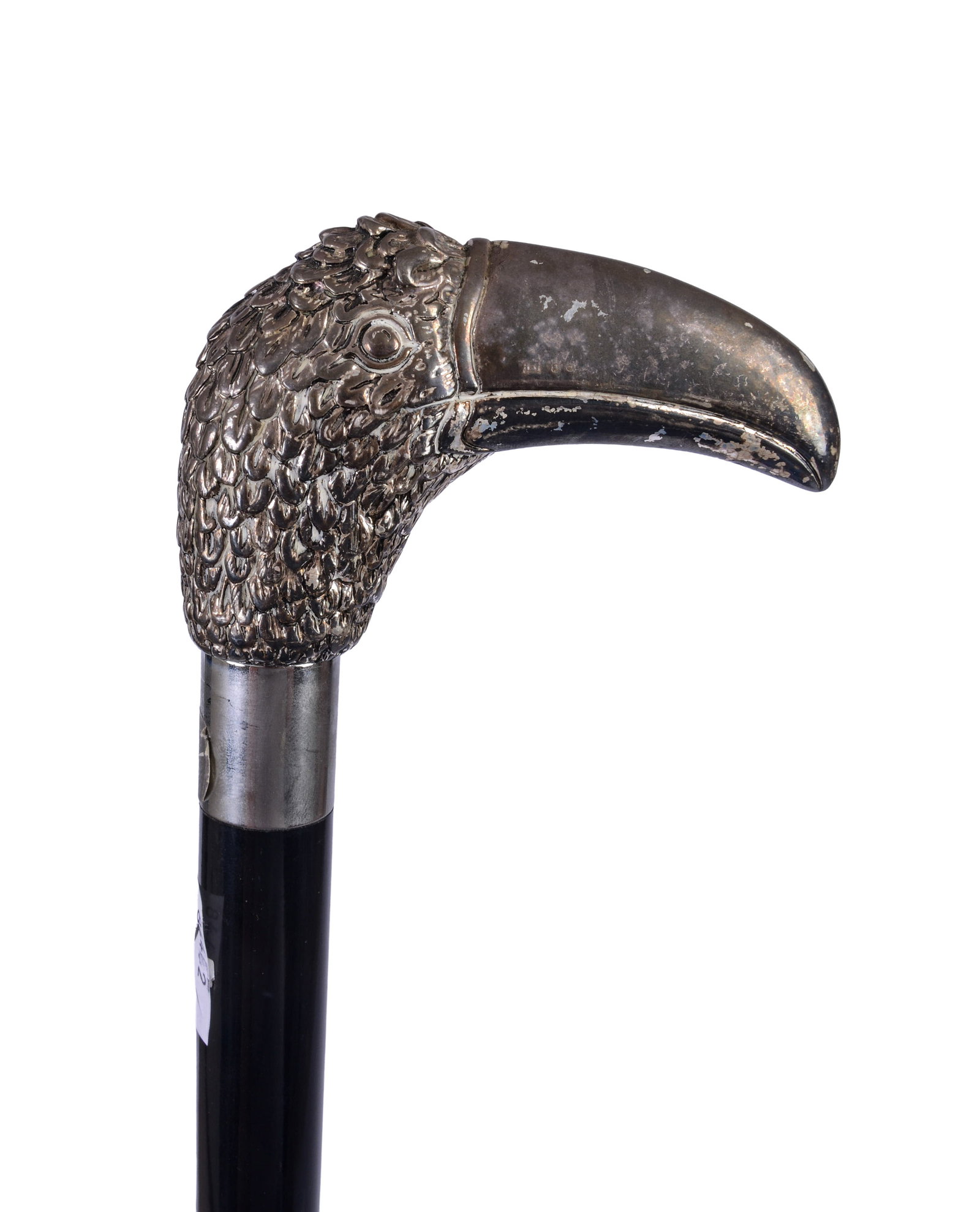 CANE WITH BIRD HANDLE.: Length 36 inches.