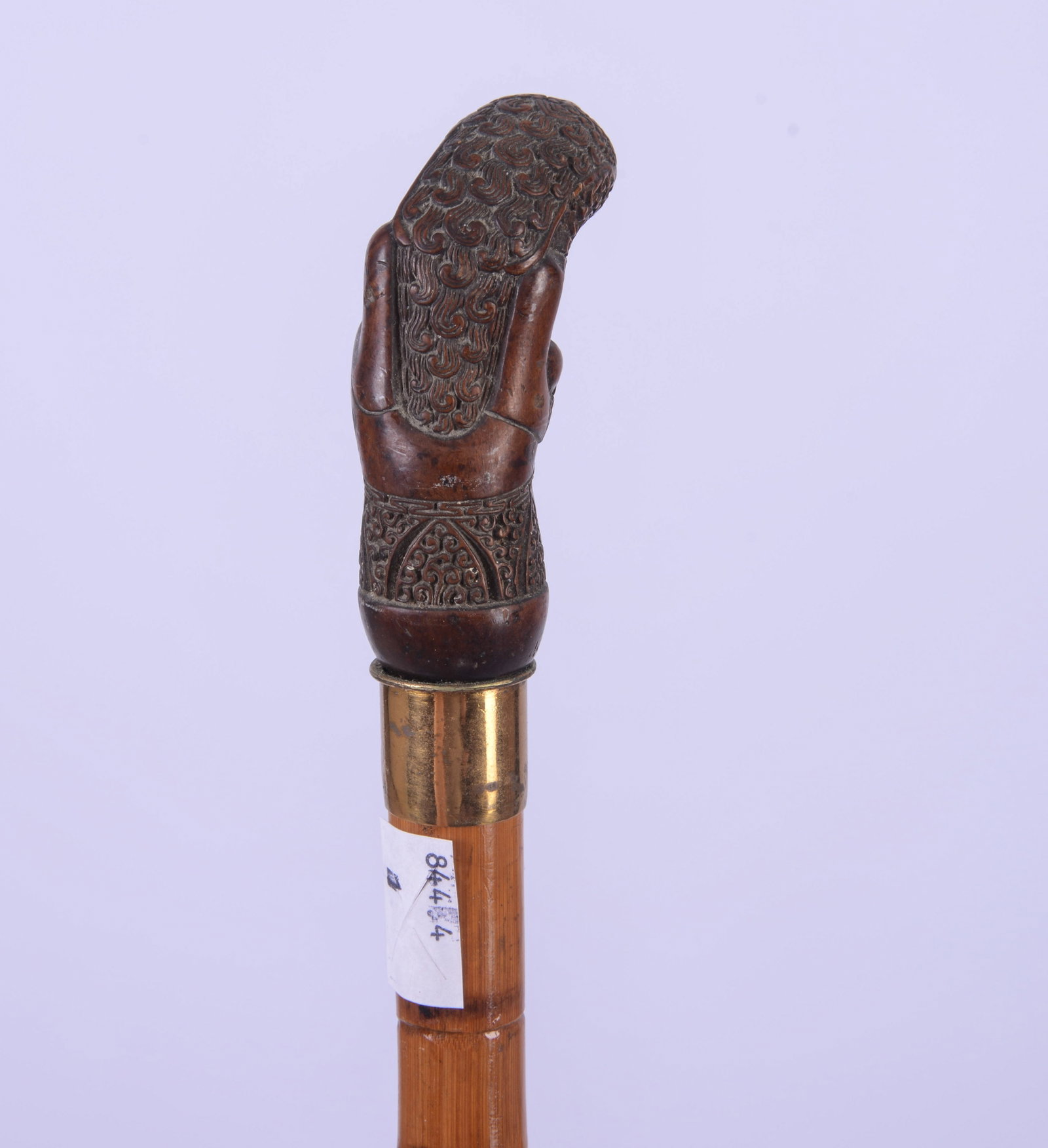 CANE WITH SLOTH HANDLE. - 4