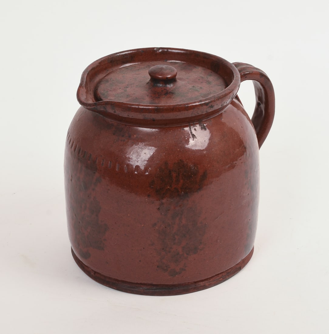 REDWARE BATTER PITCHER. - 2