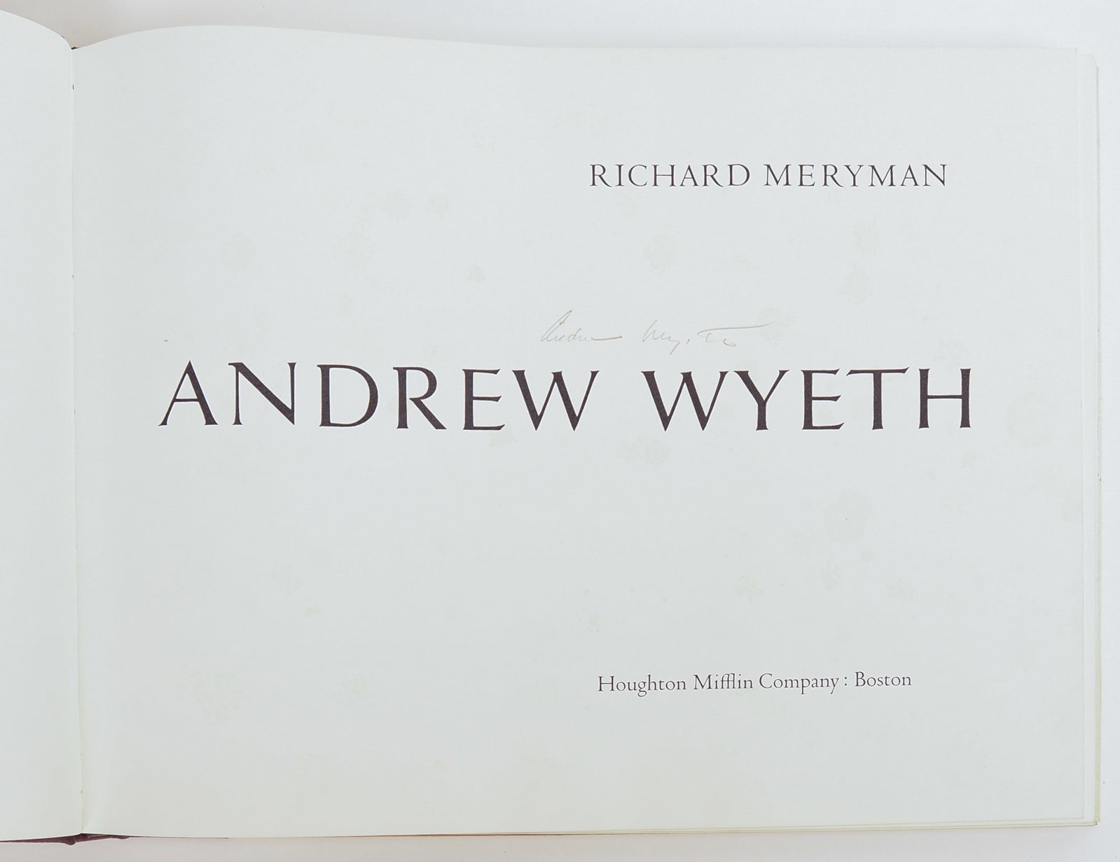ANDREW WYETH SIGNED BOOK. - 3