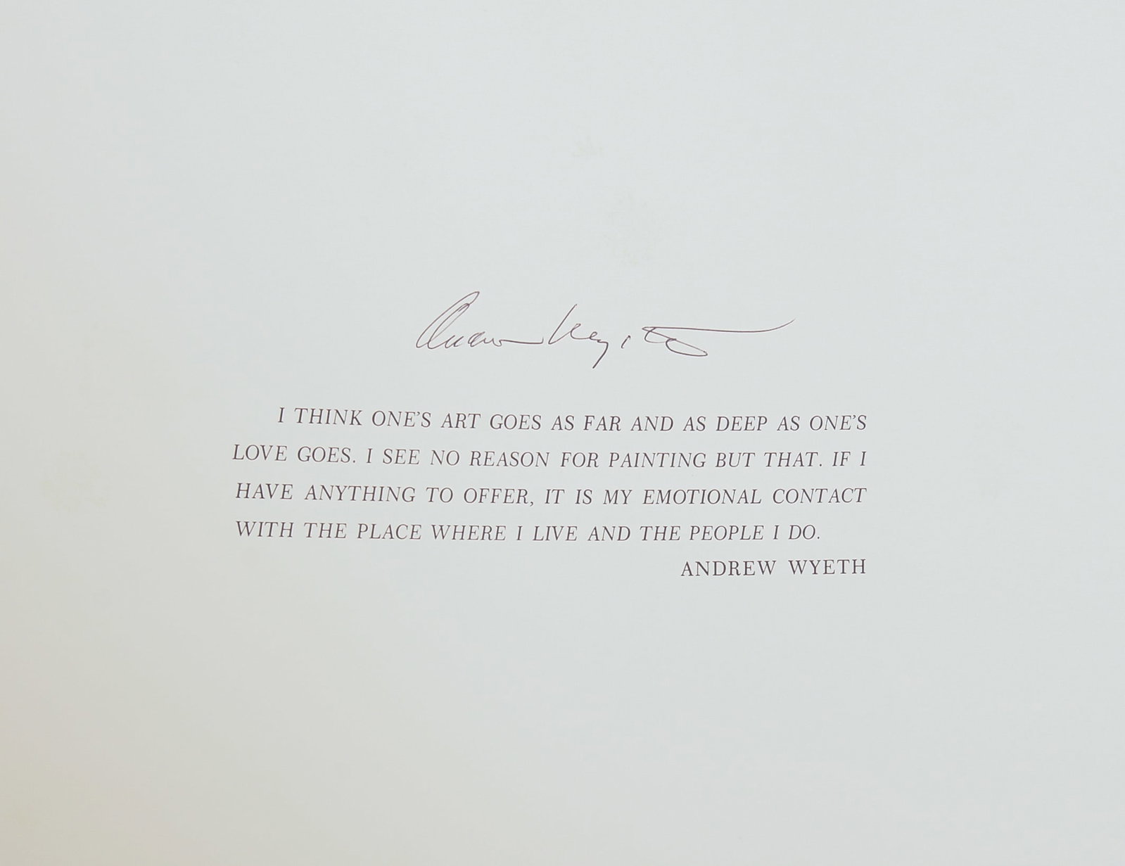 ANDREW WYETH SIGNED BOOK. - 6