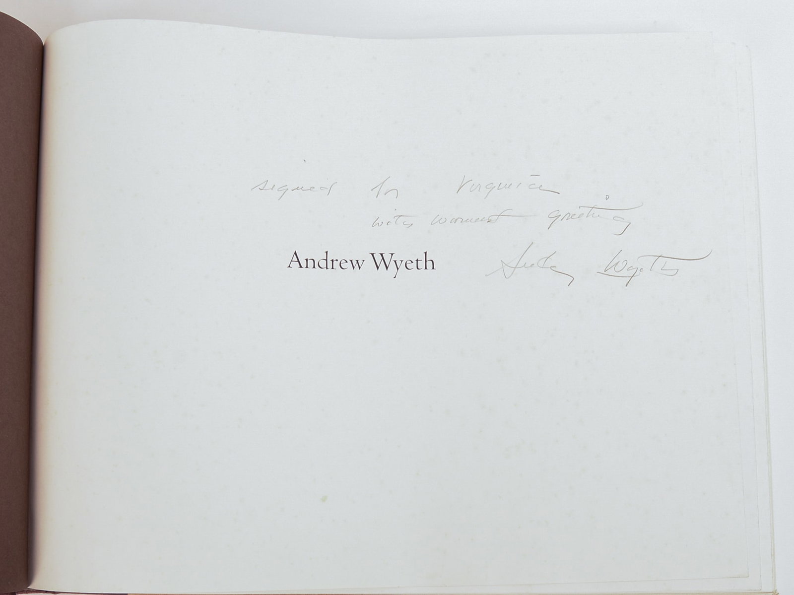ANDREW WYETH SIGNED BOOK. - 2