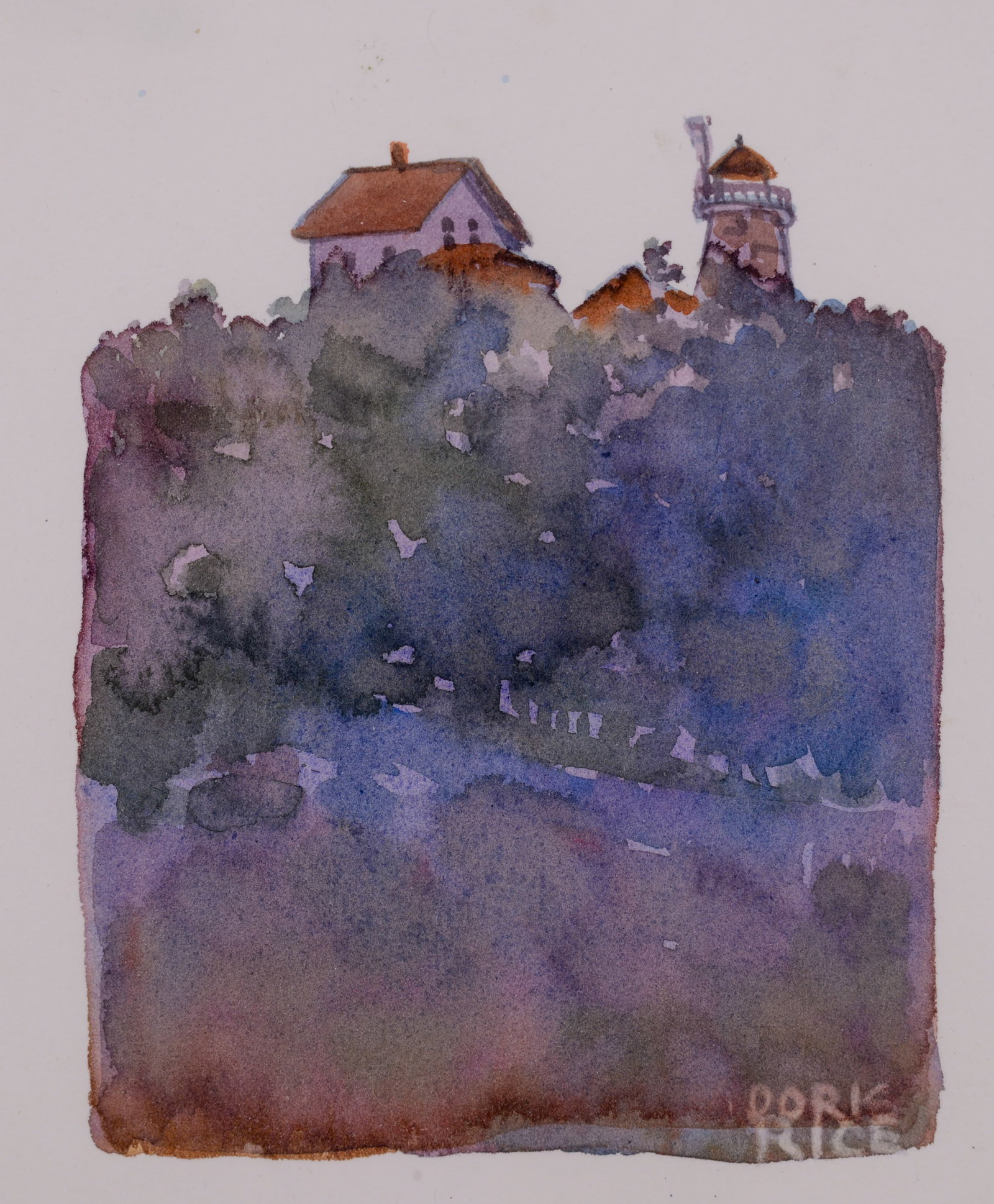 DORIS RICE. MAINE LIGHTHOUSE. - 2